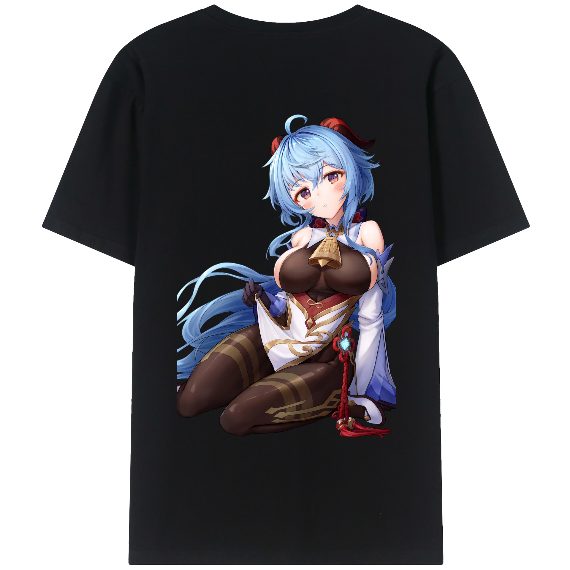 げんし神 甘雨 かんう genshin Ganyu レディース半袖Tシャツ(バックプリント)