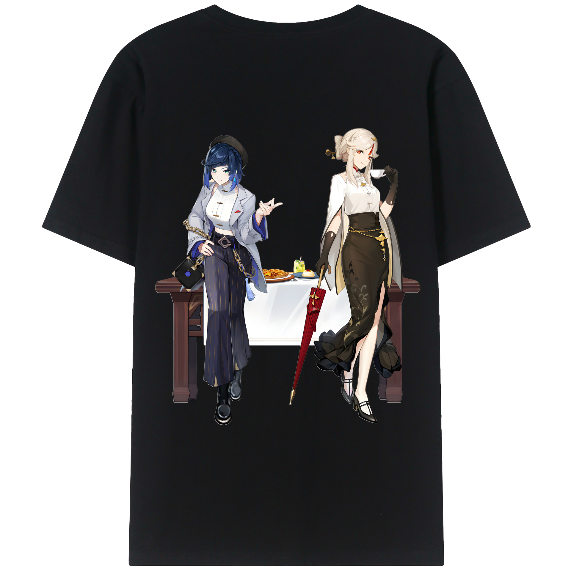 げんし神 夜兰 やらん genshin Yaran レディース半袖Tシャツ(バックプリント)