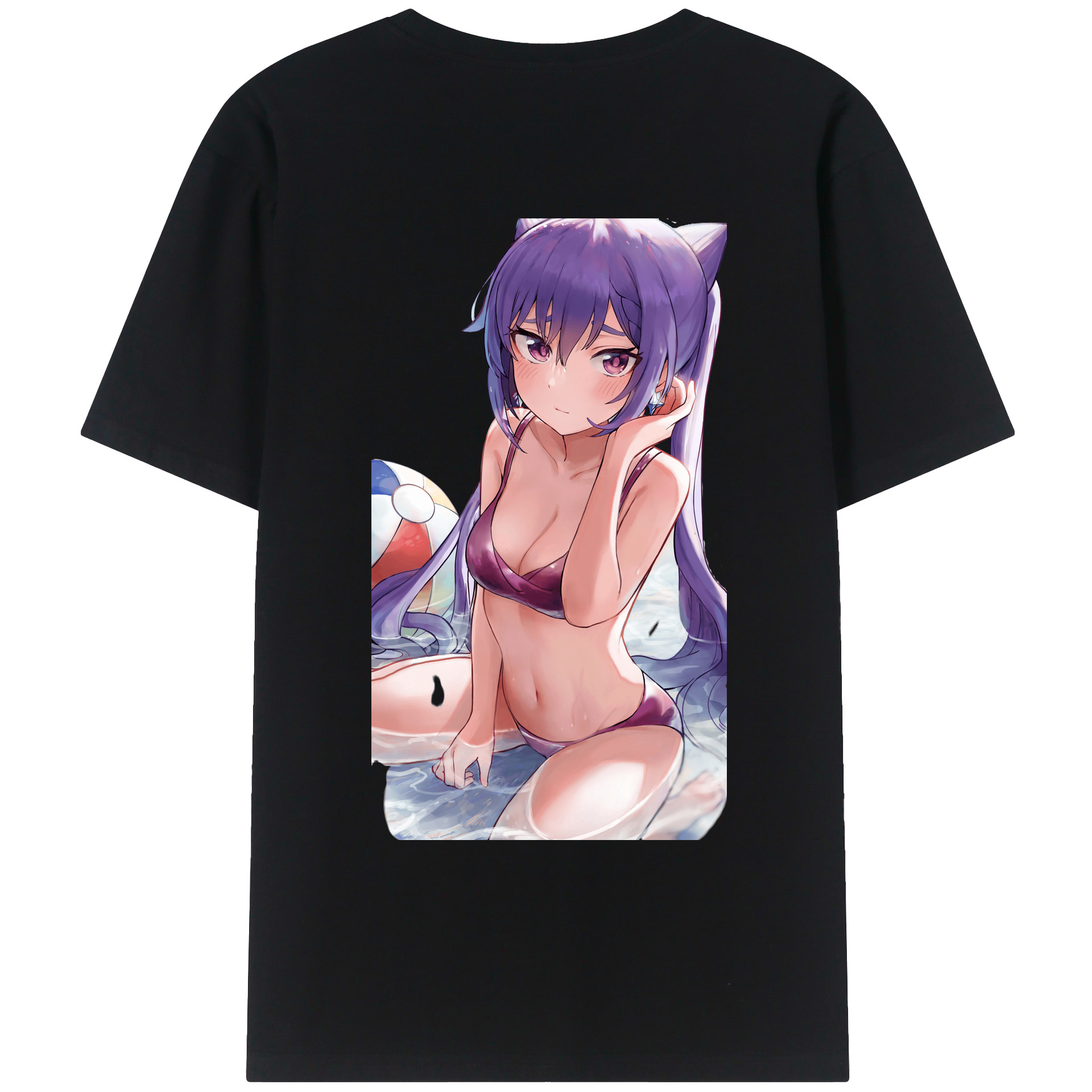 げんし神 刻晴 こくせい genshin Kokusei レディース半袖Tシャツ(バックプリント)