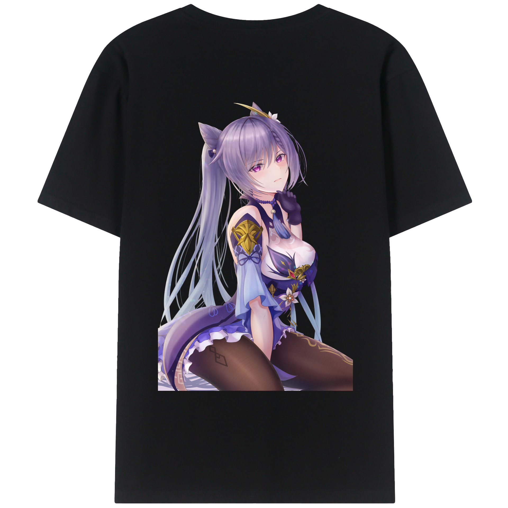 げんし神 刻晴 こくせい genshin Kokusei レディース半袖Tシャツ(バックプリント)