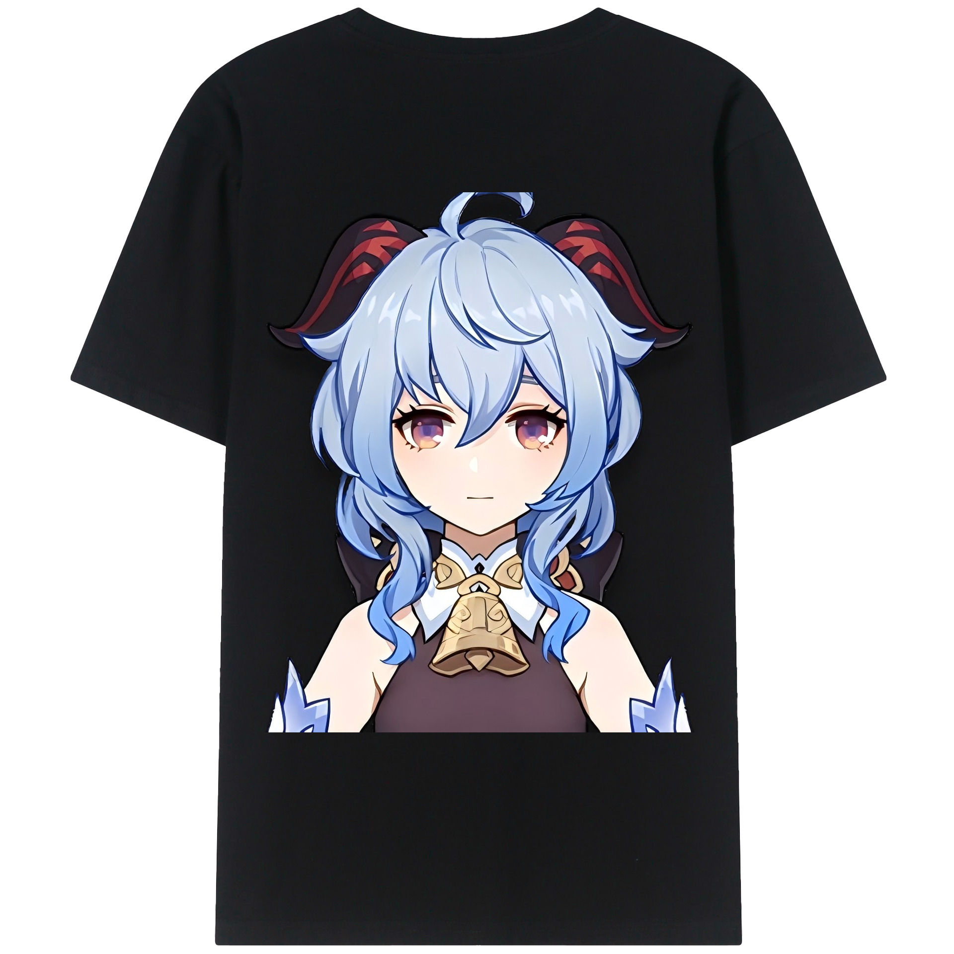 げんし神 甘雨 かんう genshin Ganyu レディース半袖Tシャツ(バックプリント)