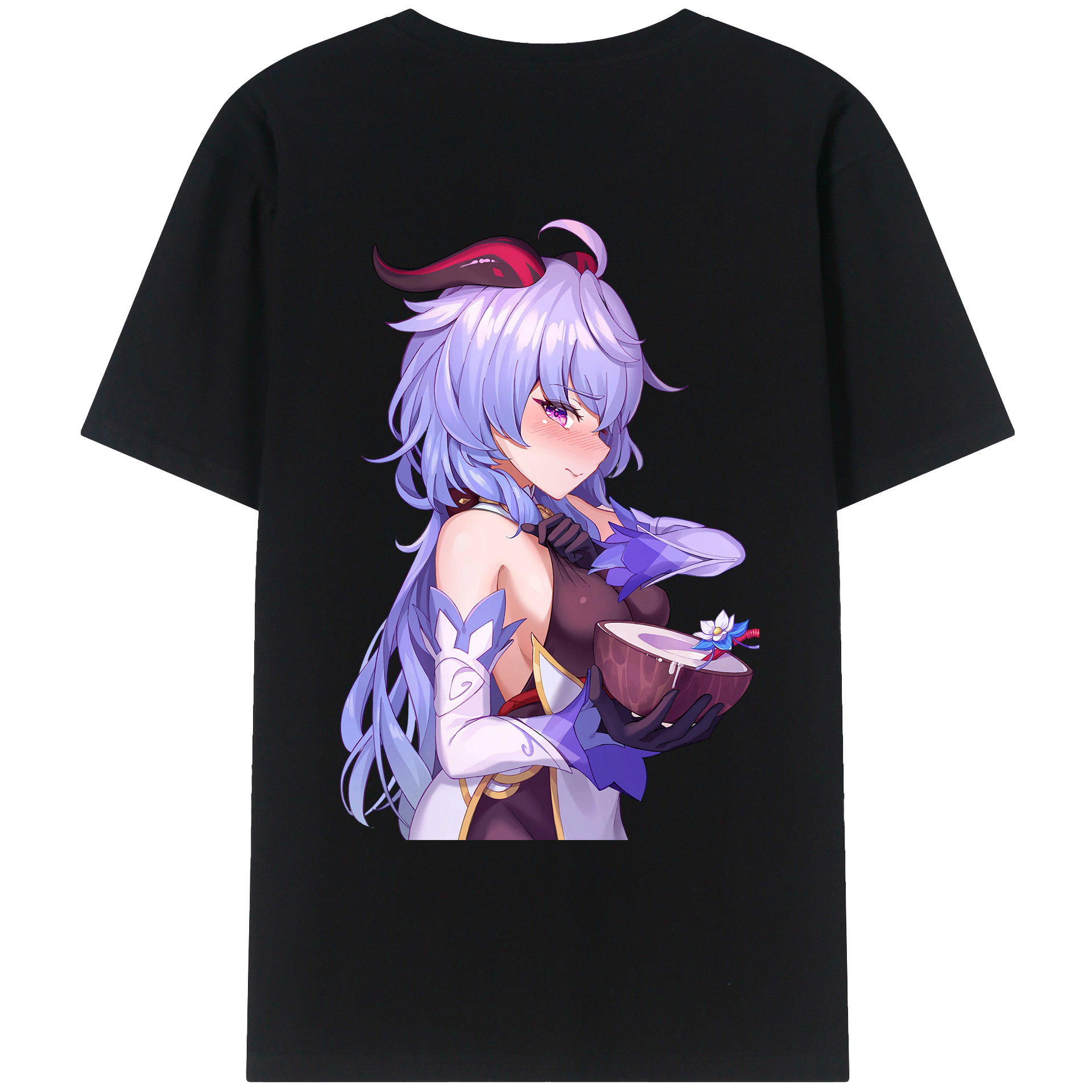 げんし神 甘雨 かんう genshin Ganyu レディース半袖Tシャツ(バックプリント)