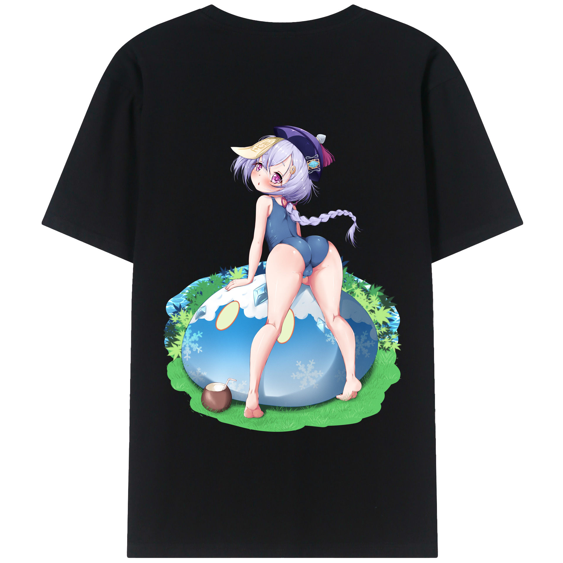 げんし神 七七 なな  genshin Nana レディース半袖Tシャツ(バックプリント)