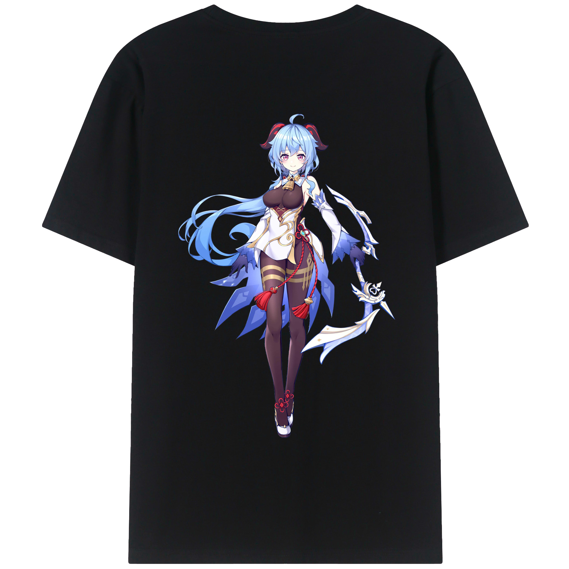 げんし神 甘雨 かんう genshin Ganyu レディース半袖Tシャツ(バックプリント)