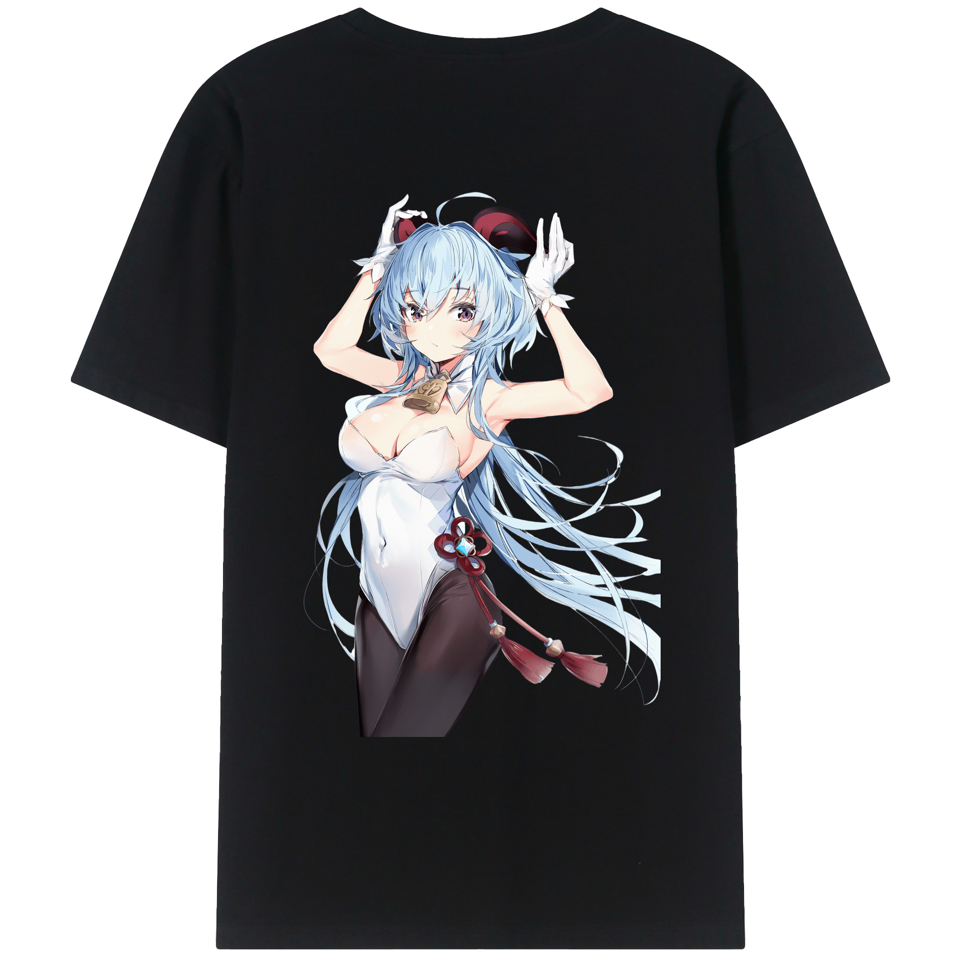 げんし神 甘雨 かんう genshin Ganyu レディース半袖Tシャツ(バックプリント)