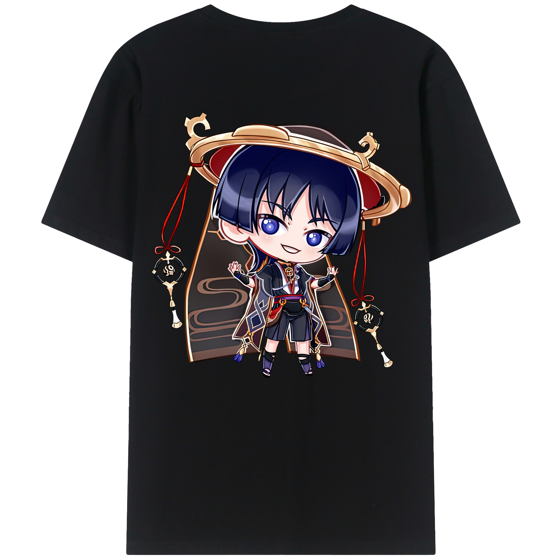 げんし神 さんペい genshin Sanpei レディース半袖Tシャツ(バックプリント)