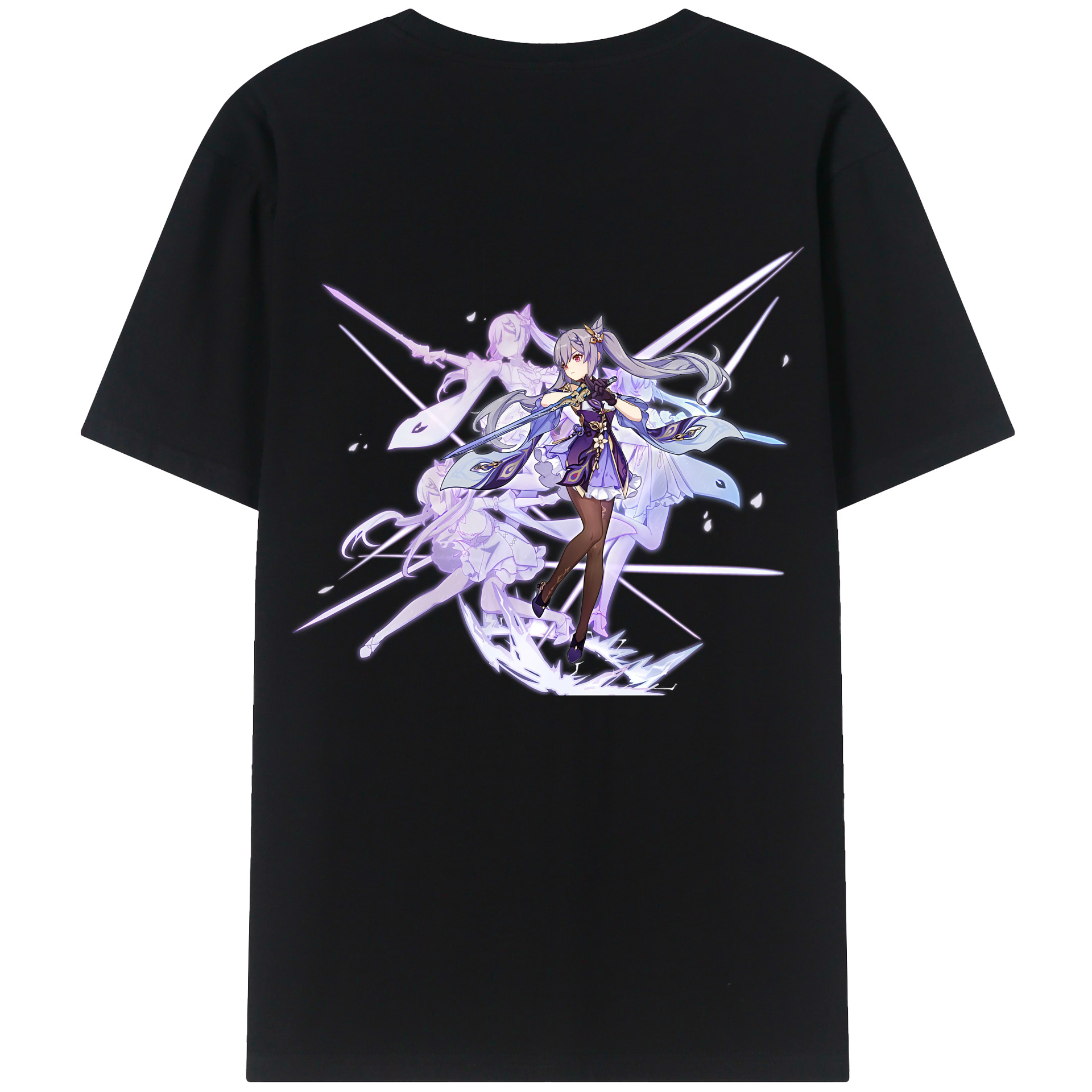 げんし神 刻晴 こくせい genshin Kokusei レディース半袖Tシャツ(バックプリント)