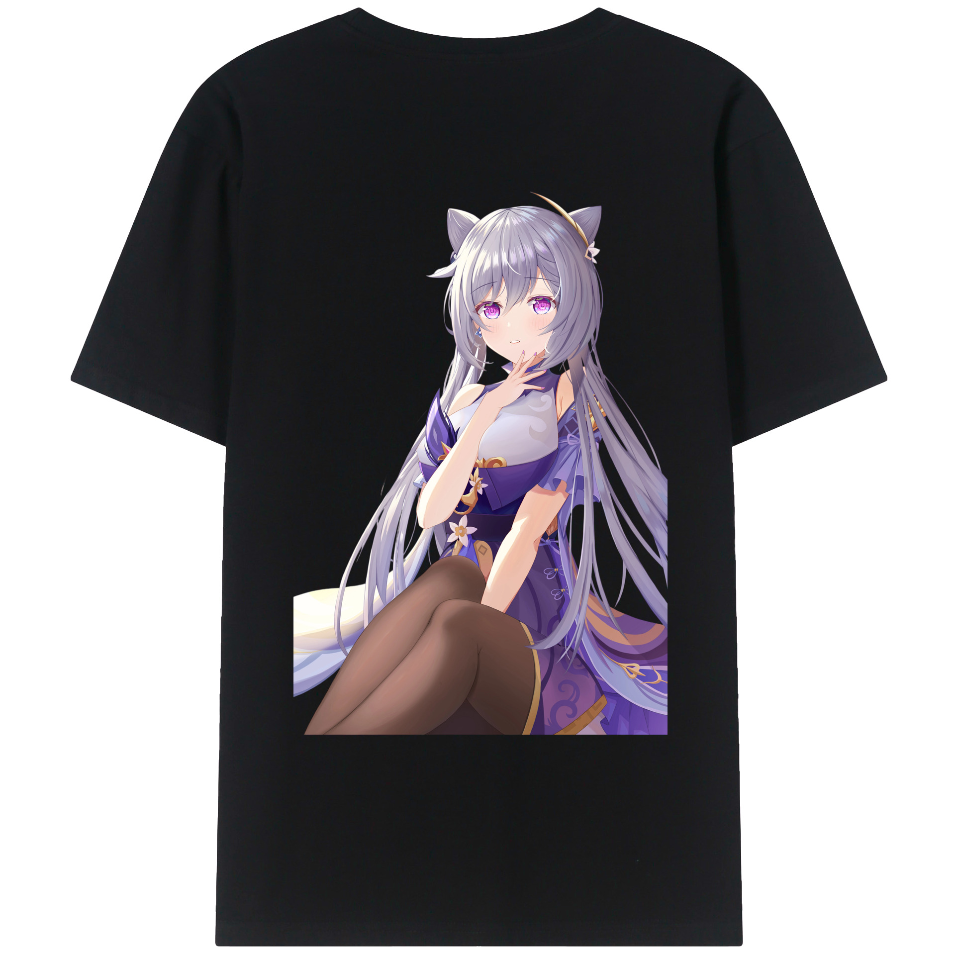 げんし神 刻晴 こくせい genshin Kokusei レディース半袖Tシャツ(バックプリント)
