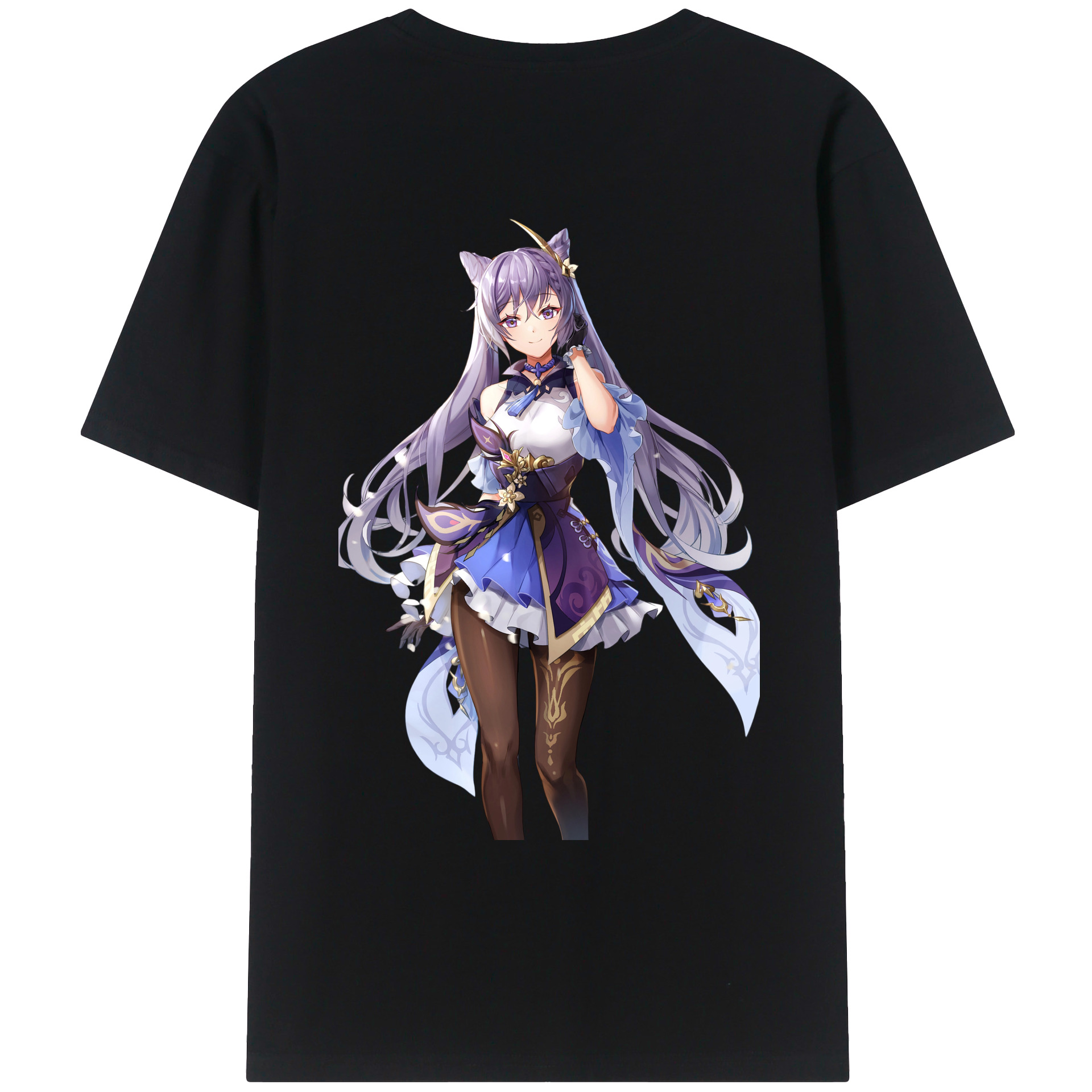 げんし神 刻晴 こくせい genshin Kokusei レディース半袖Tシャツ(バックプリント)