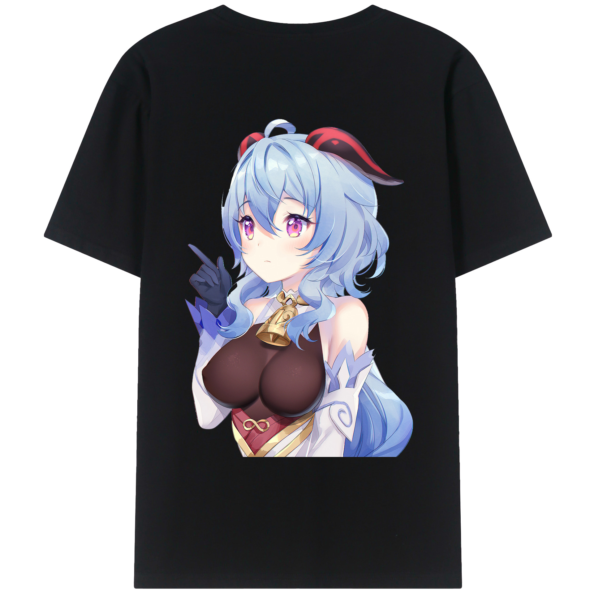 げんし神 甘雨 かんう genshin Ganyu レディース半袖Tシャツ(バックプリント)