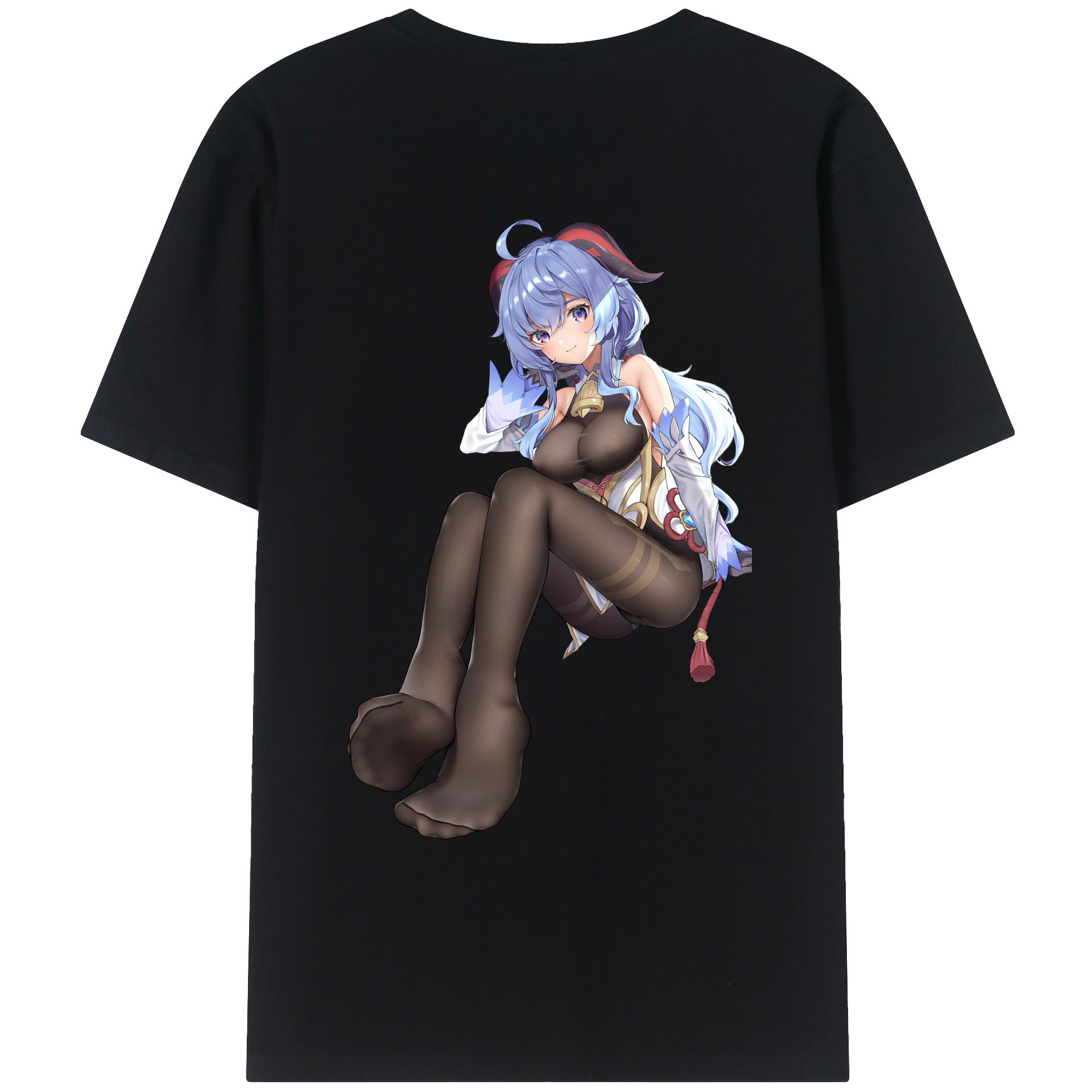 げんし神 甘雨 かんう genshin Ganyu レディース半袖Tシャツ(バックプリント)