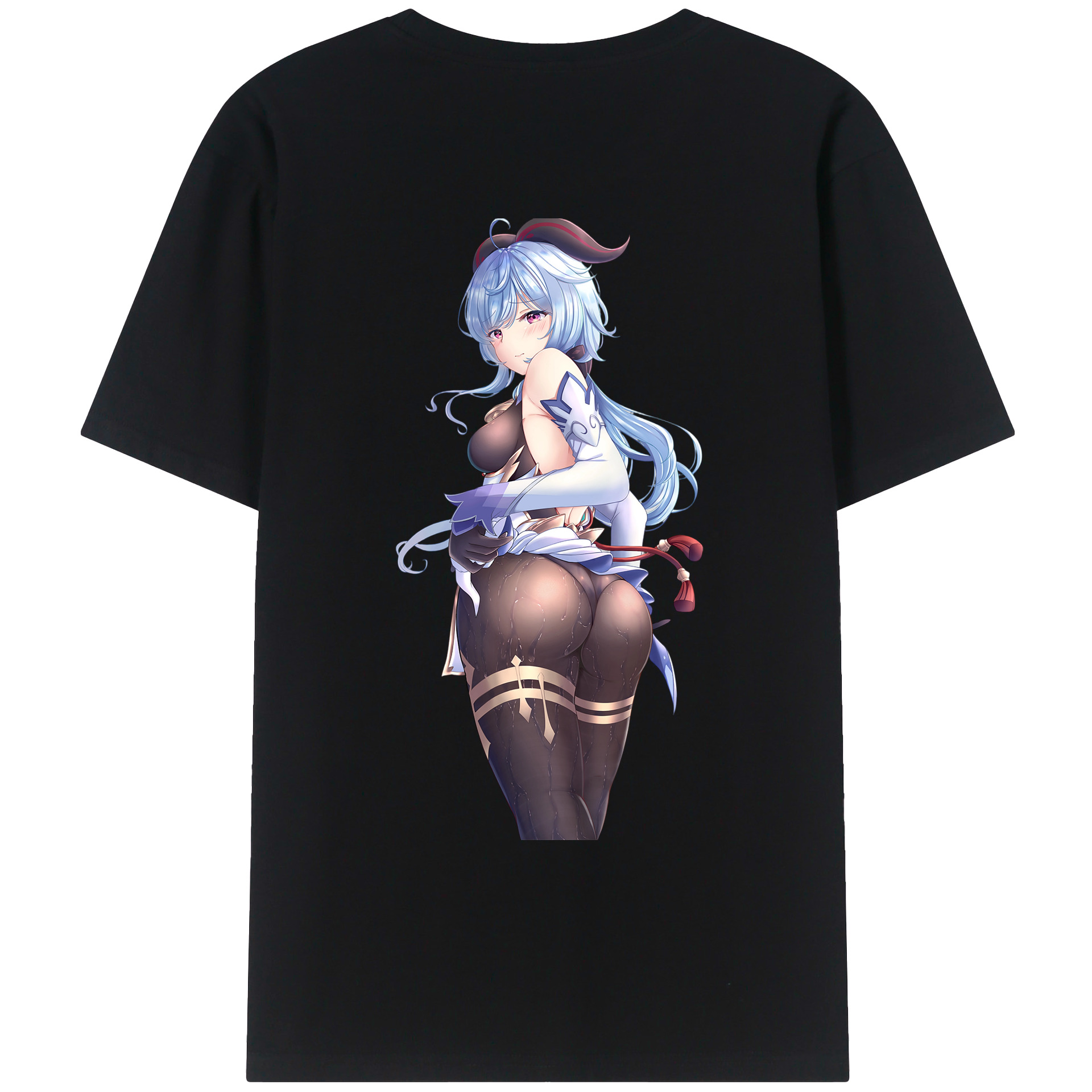 げんし神 甘雨 かんう genshin Ganyu レディース半袖Tシャツ(バックプリント)
