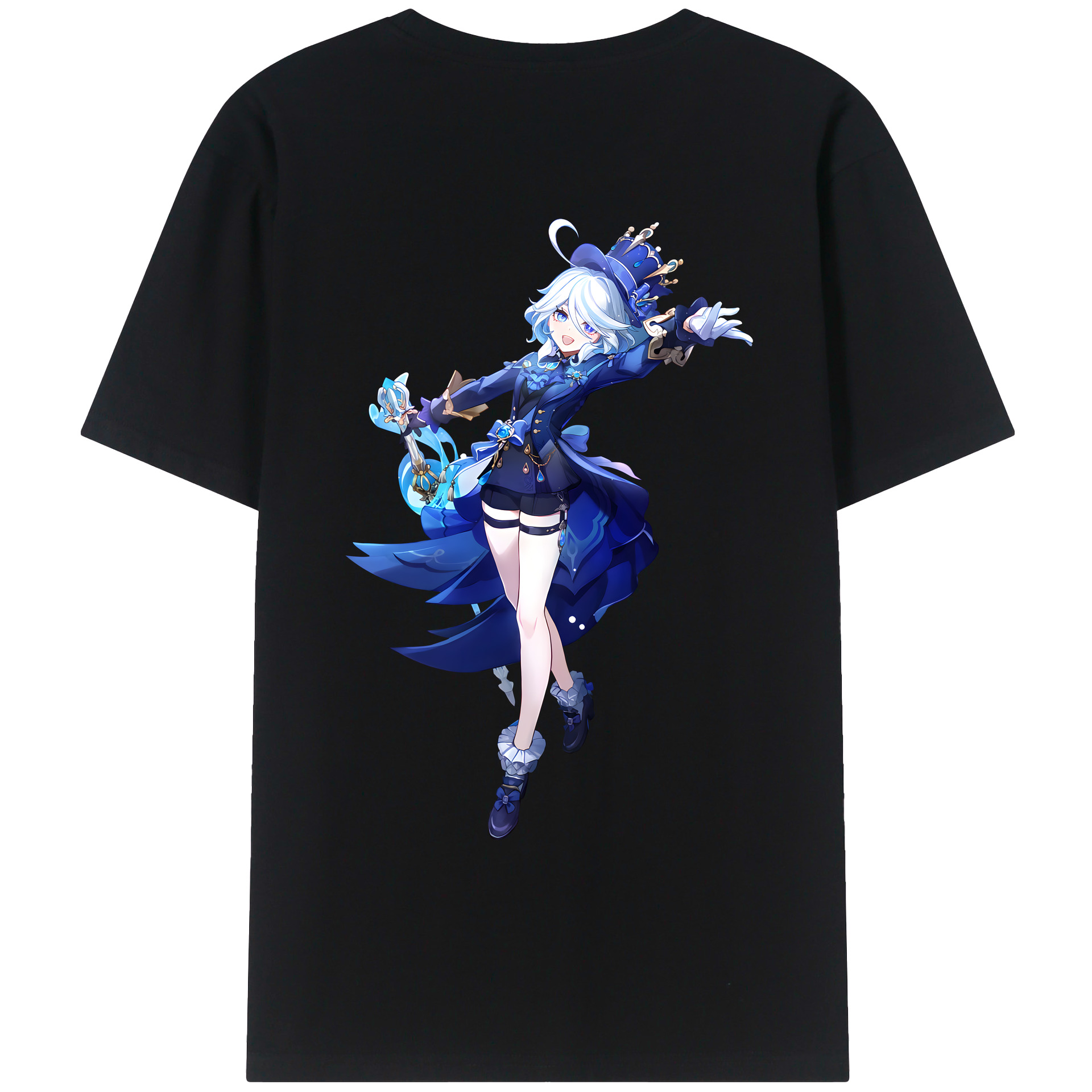 げんし神 フリーナ genshin Furina レディース半袖Tシャツ(バックプリント)