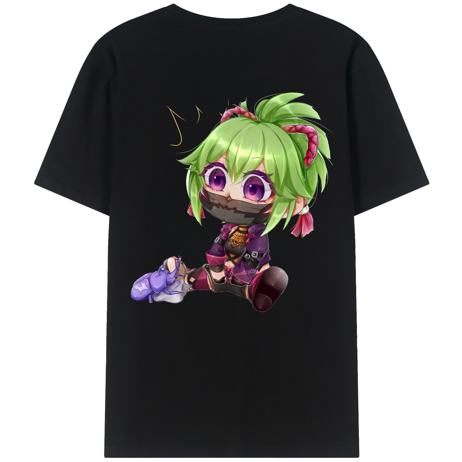 げんし神  久岐忍 くき しのぶ genshin Kuki Shinobu レディース半袖Tシャツ(バックプリント)
