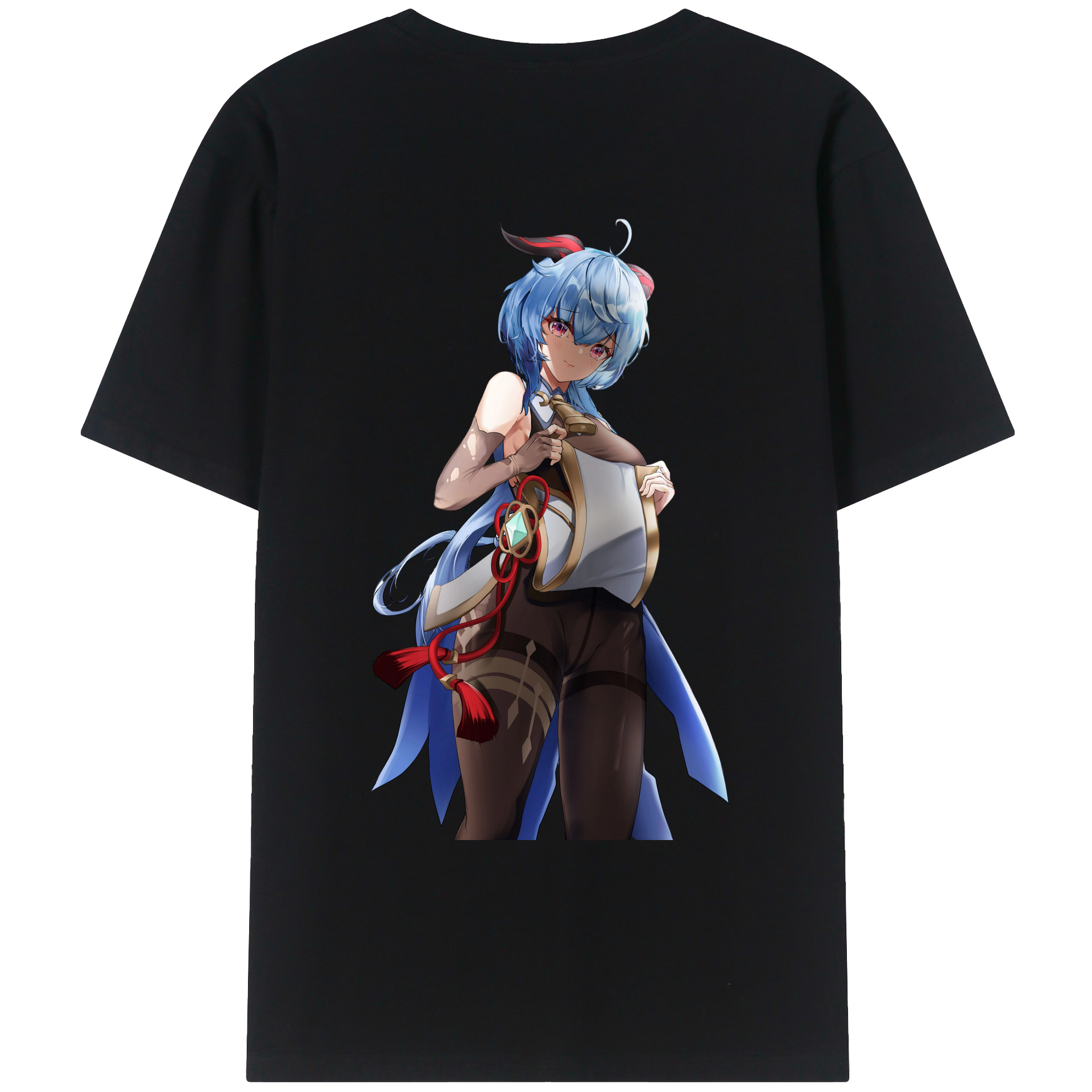 げんし神 甘雨 かんう genshin Ganyu レディース半袖Tシャツ(バックプリント)