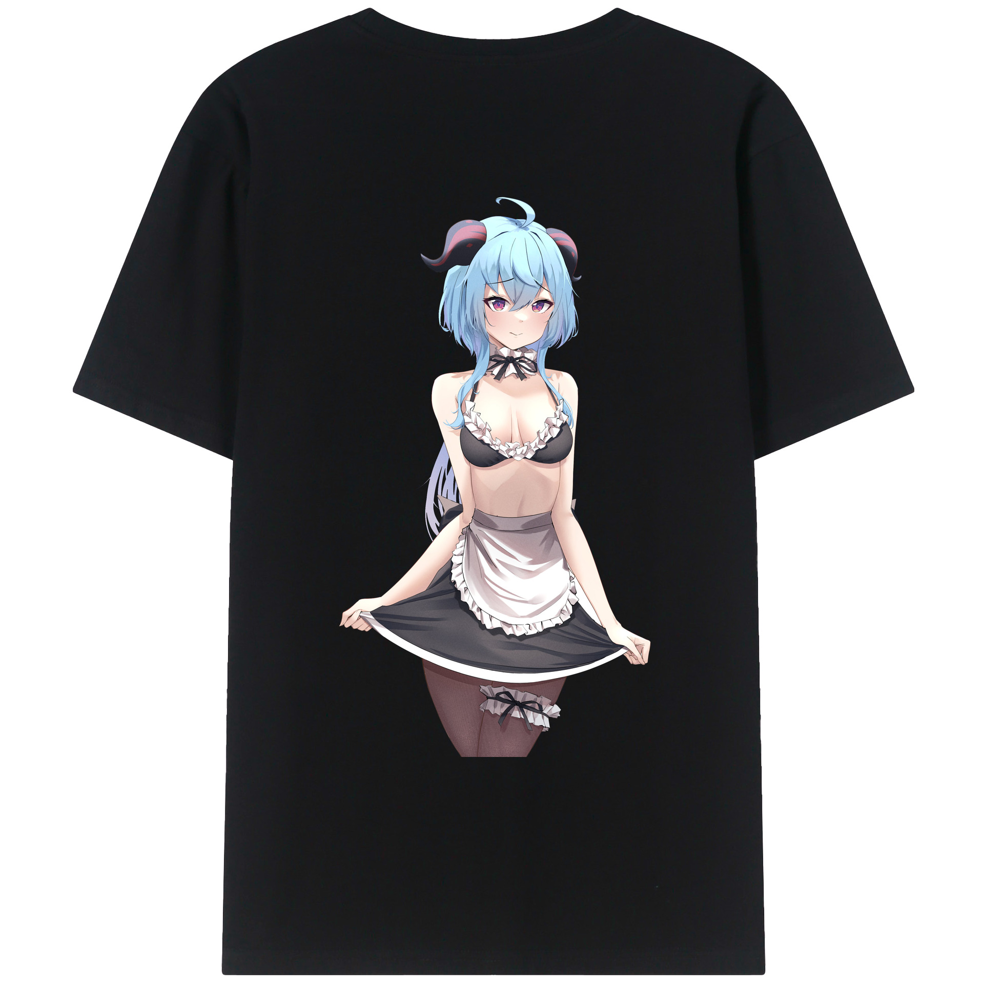 げんし神 甘雨 かんう genshin Ganyu レディース半袖Tシャツ(バックプリント)