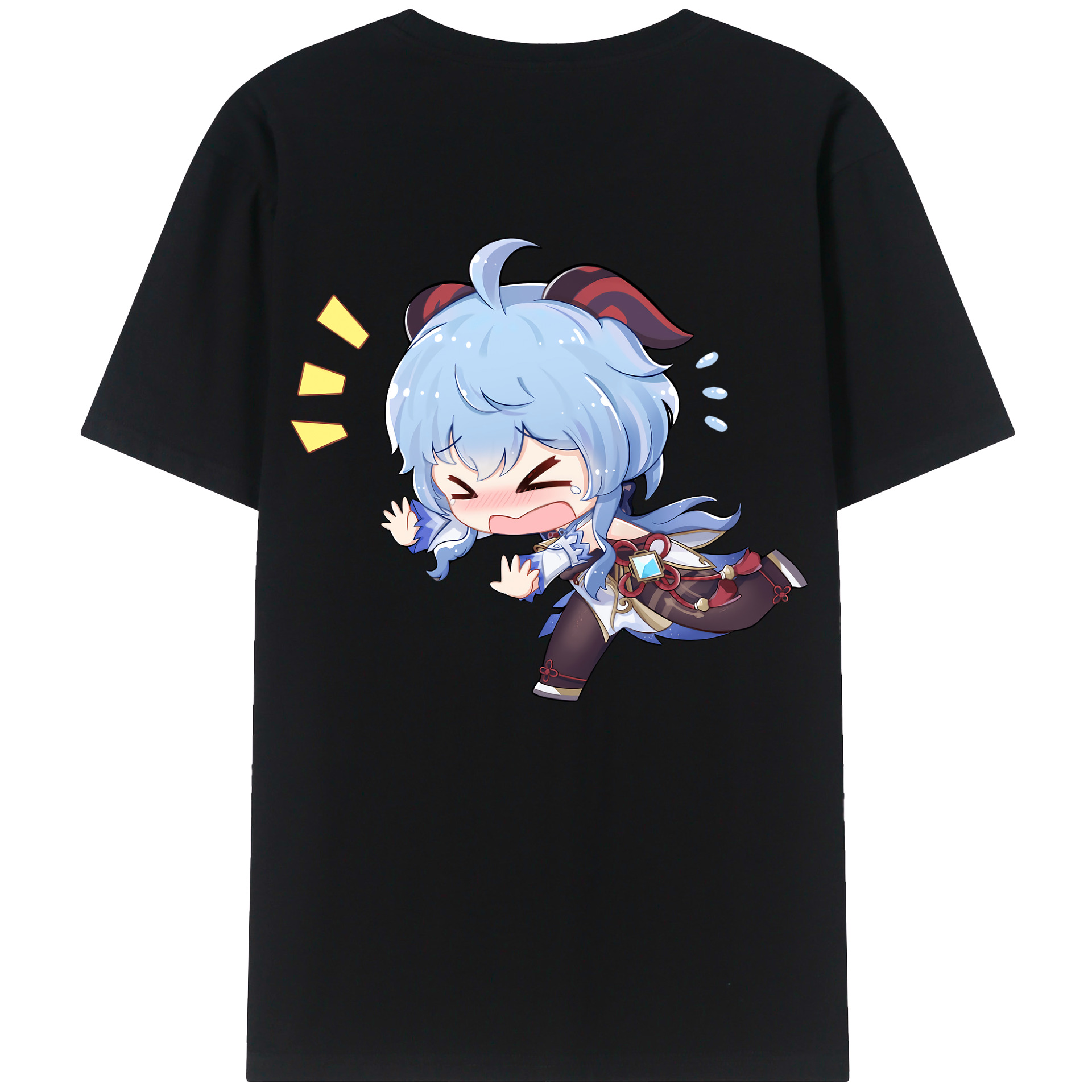 げんし神 甘雨 かんう genshin Ganyu レディース半袖Tシャツ(バックプリント)