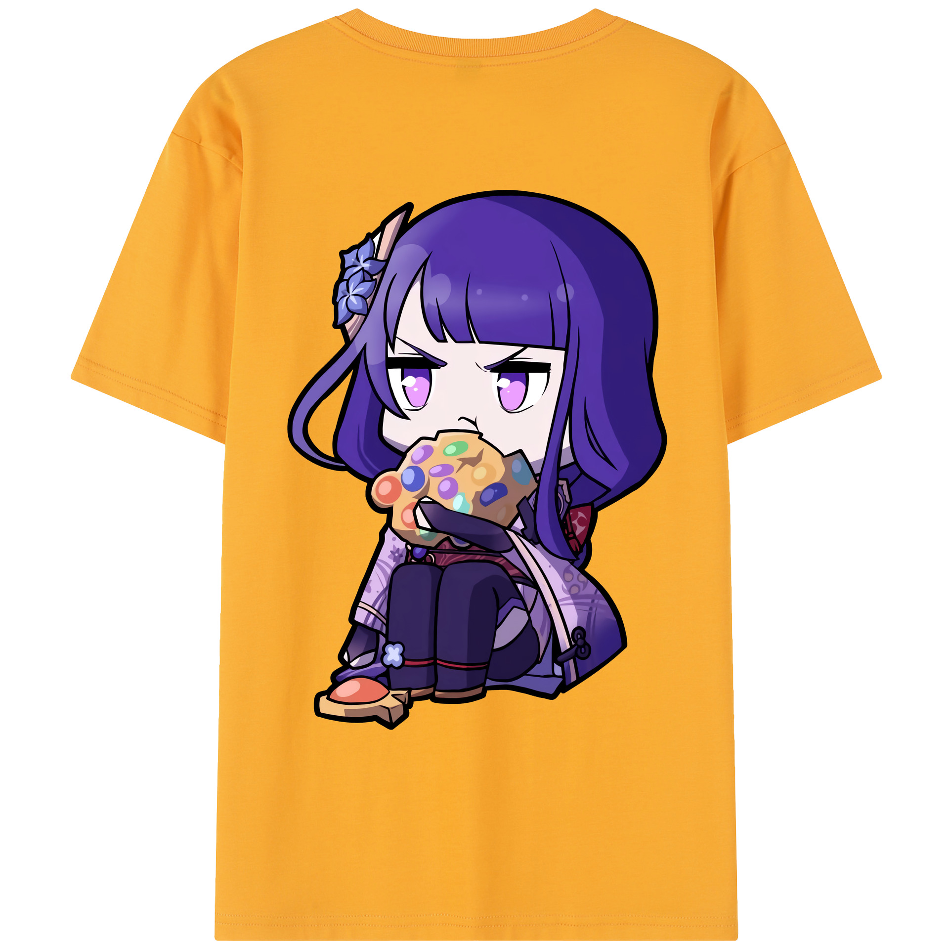 げんし神 雷電将軍 らいでんしょうぐん genshin Raiden Shogun レディース半袖Tシャツ(バックプリント)
