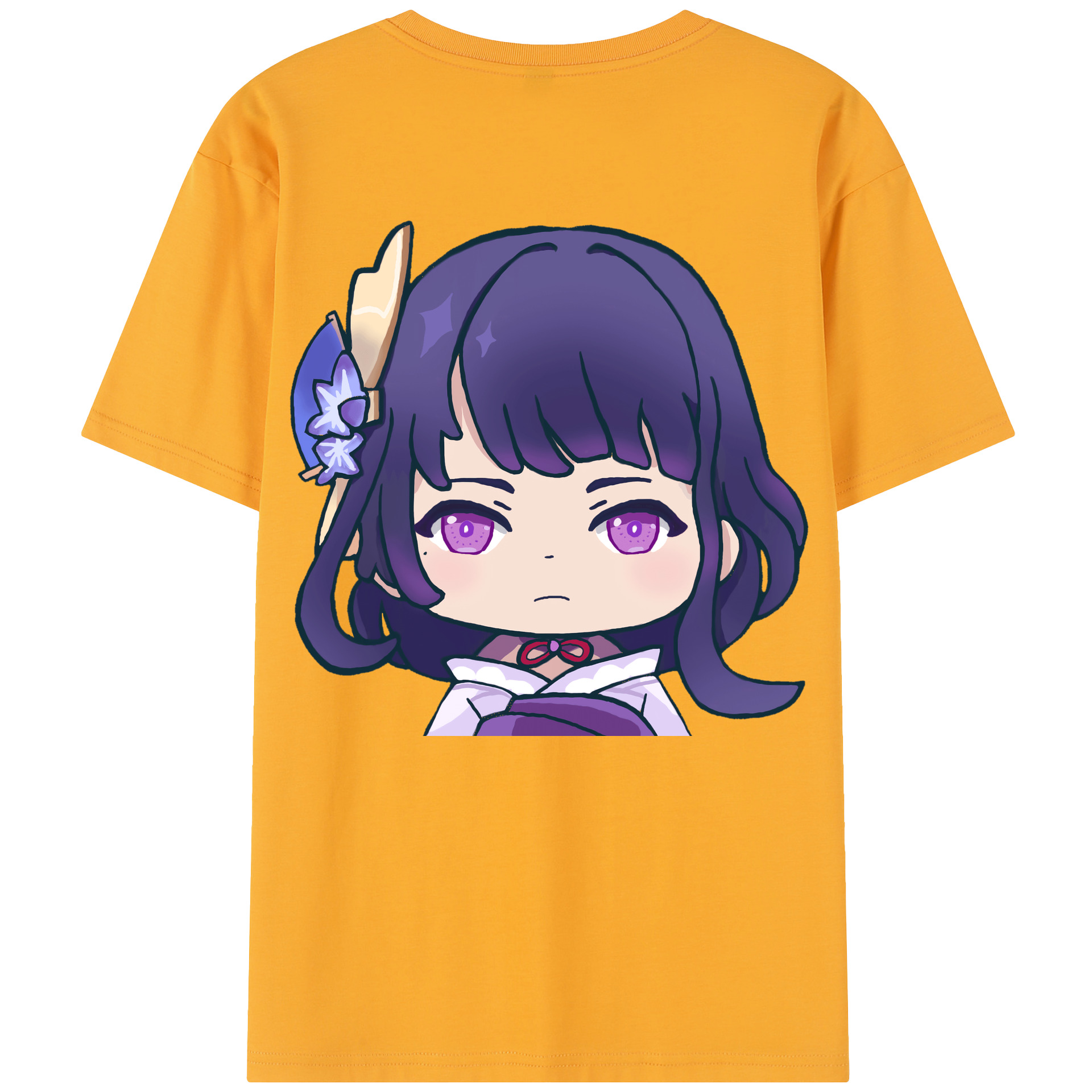 げんし神 雷電将軍 らいでんしょうぐん genshin Raiden Shogun レディース半袖Tシャツ(バックプリント)