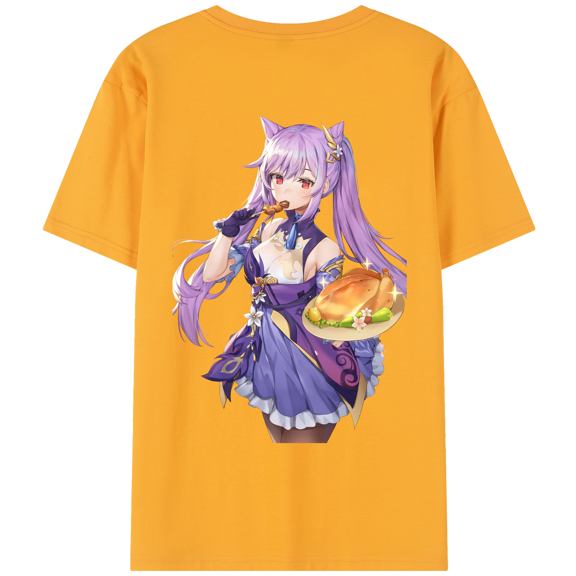 げんし神 刻晴 こくせい genshin Kokusei レディース半袖Tシャツ(バックプリント)