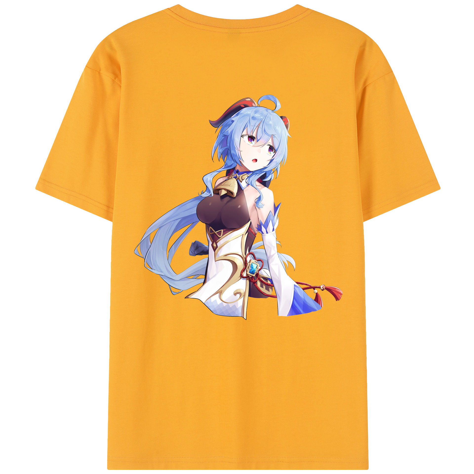 げんし神 甘雨 かんう genshin Ganyu レディース半袖Tシャツ(バックプリント)