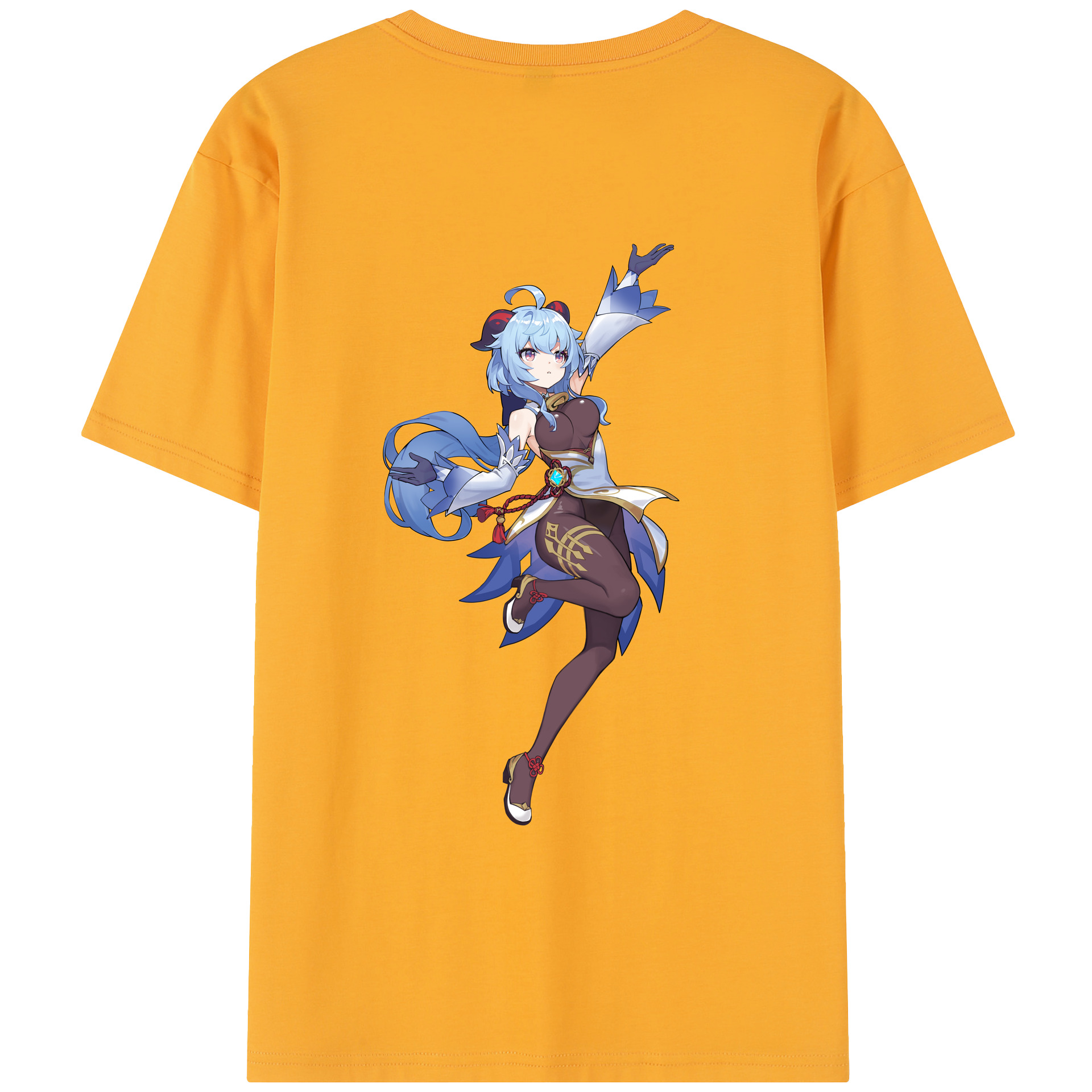 げんし神 甘雨 かんう genshin Ganyu レディース半袖Tシャツ(バックプリント)