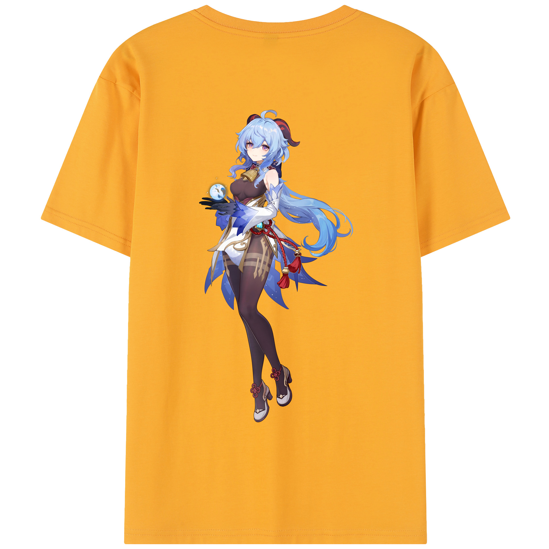 げんし神 甘雨 かんう genshin Ganyu レディース半袖Tシャツ(バックプリント)