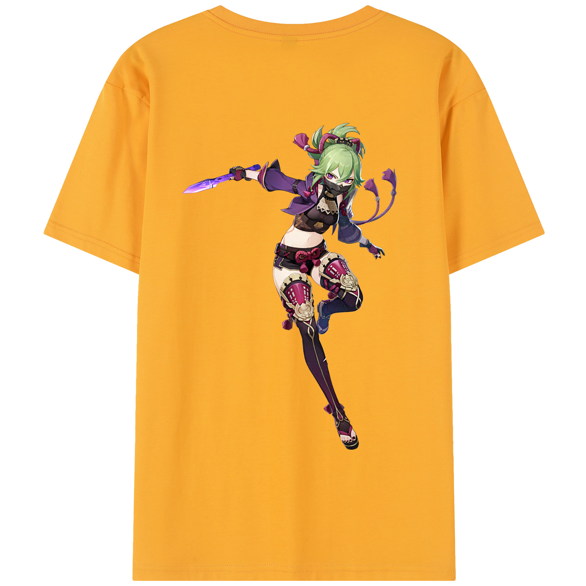 げんし神  久岐忍 くき しのぶ genshin Kuki Shinobu レディース半袖Tシャツ(バックプリント)