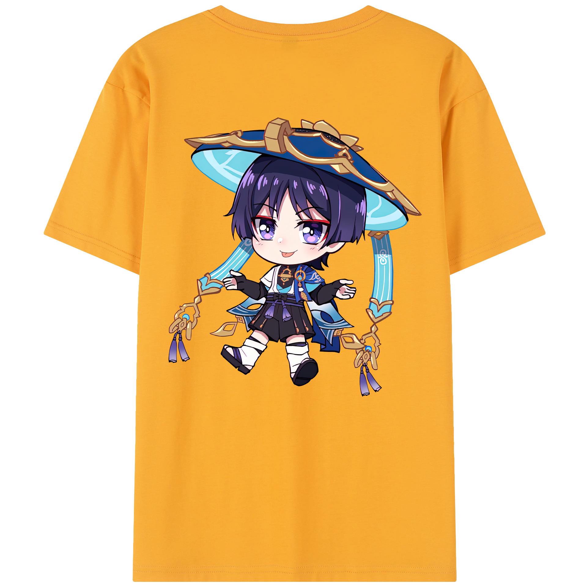 げんし神 さんペい genshin Sanpei レディース半袖Tシャツ(バックプリント)
