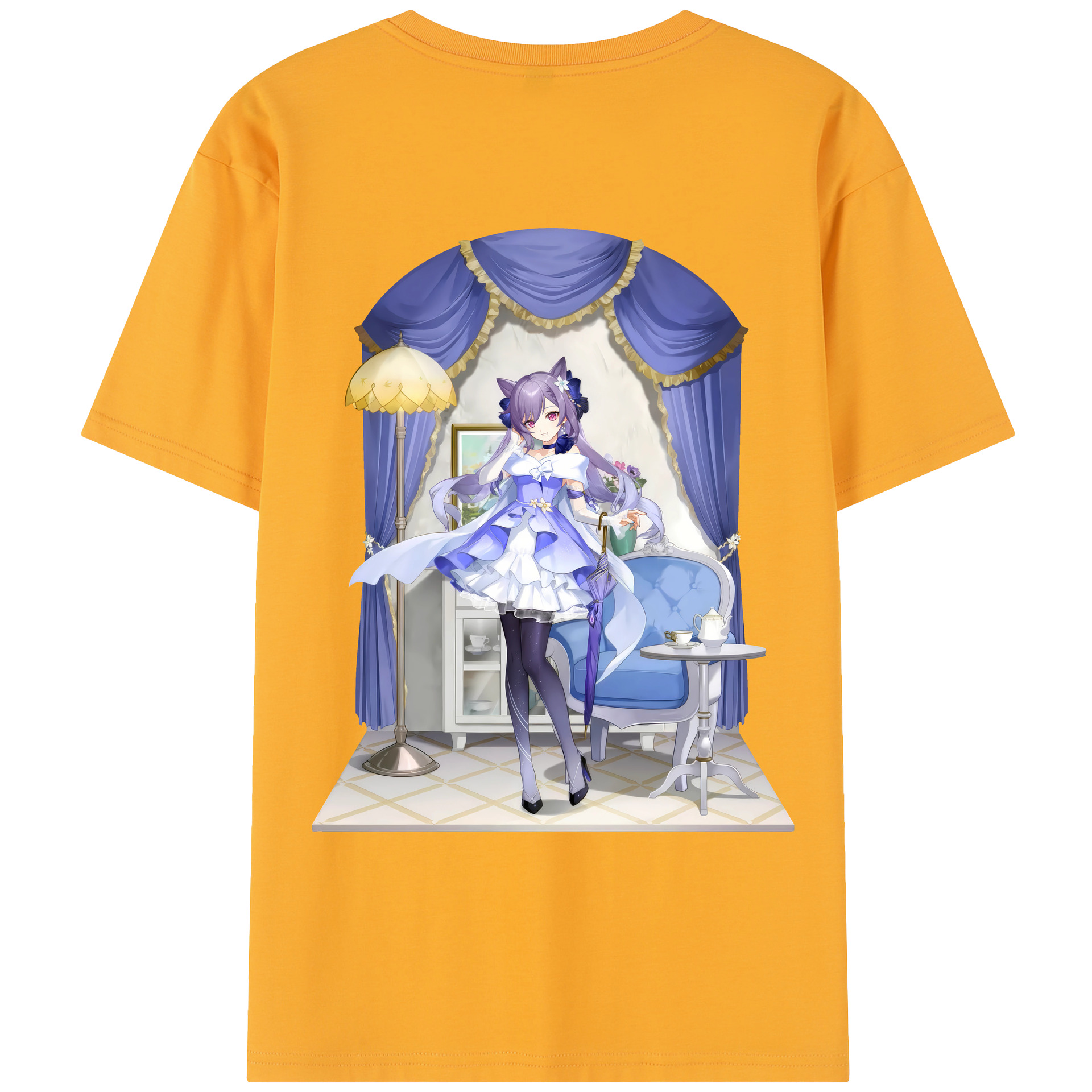 げんし神 刻晴 こくせい genshin Kokusei レディース半袖Tシャツ(バックプリント)