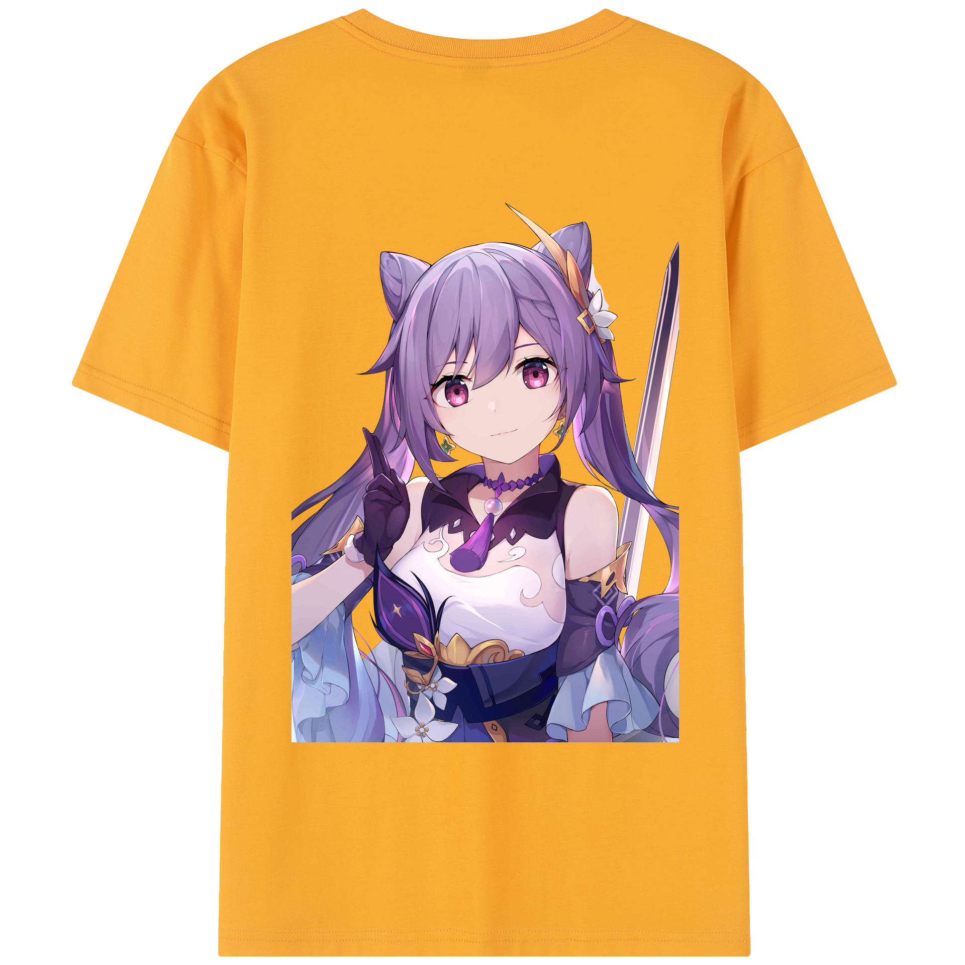 げんし神 刻晴 こくせい genshin Kokusei レディース半袖Tシャツ(バックプリント)
