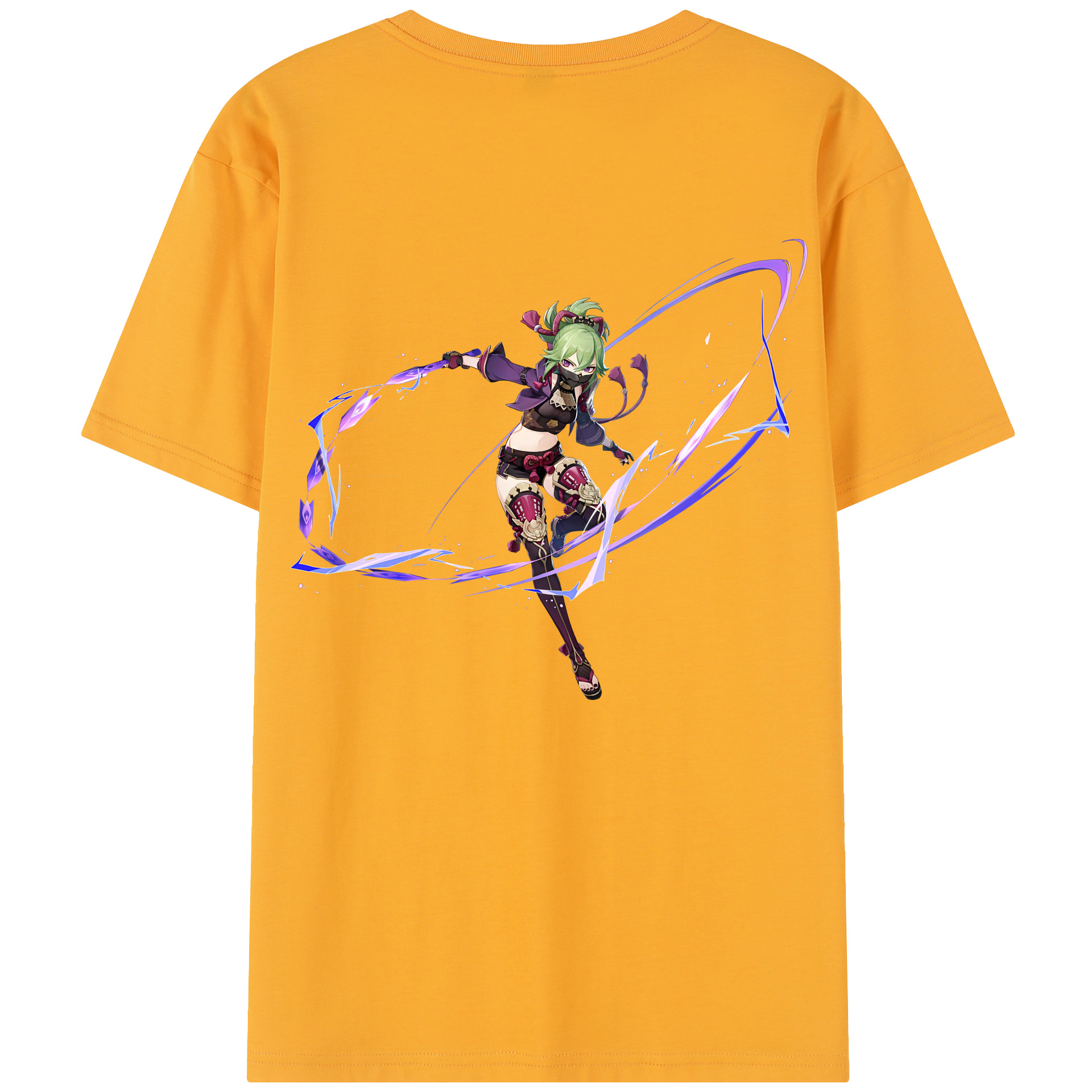 げんし神  久岐忍 くき しのぶ genshin Kuki Shinobu レディース半袖Tシャツ(バックプリント)