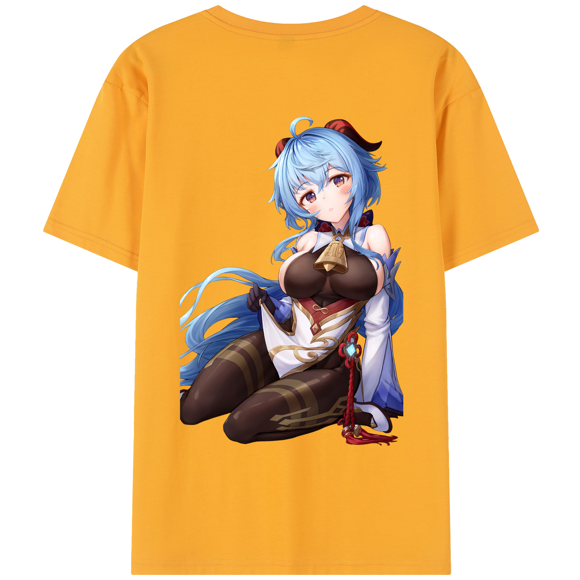 げんし神 甘雨 かんう genshin Ganyu レディース半袖Tシャツ(バックプリント)
