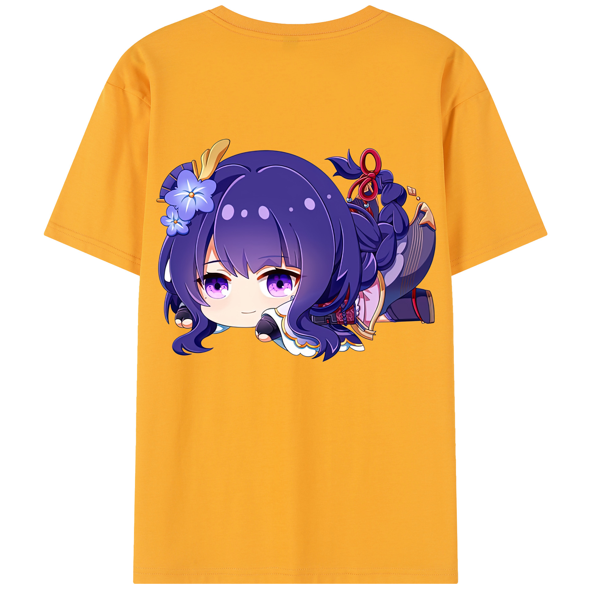 げんし神 雷電将軍 らいでんしょうぐん genshin Raiden Shogun レディース半袖Tシャツ(バックプリント)