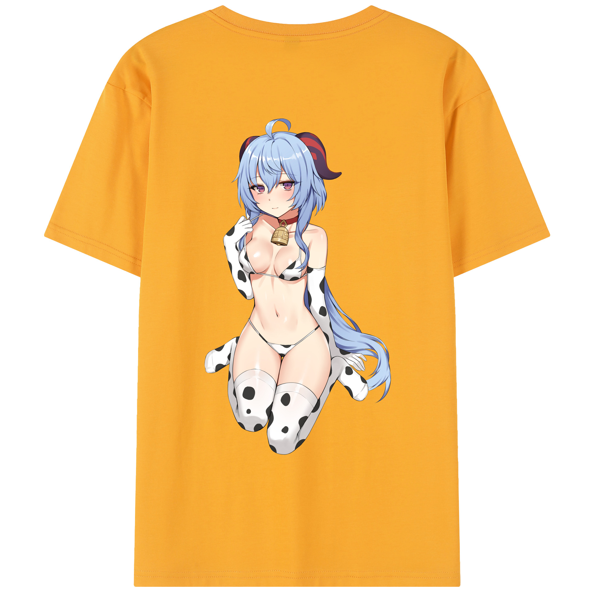 げんし神 甘雨 かんう genshin Ganyu レディース半袖Tシャツ(バックプリント)