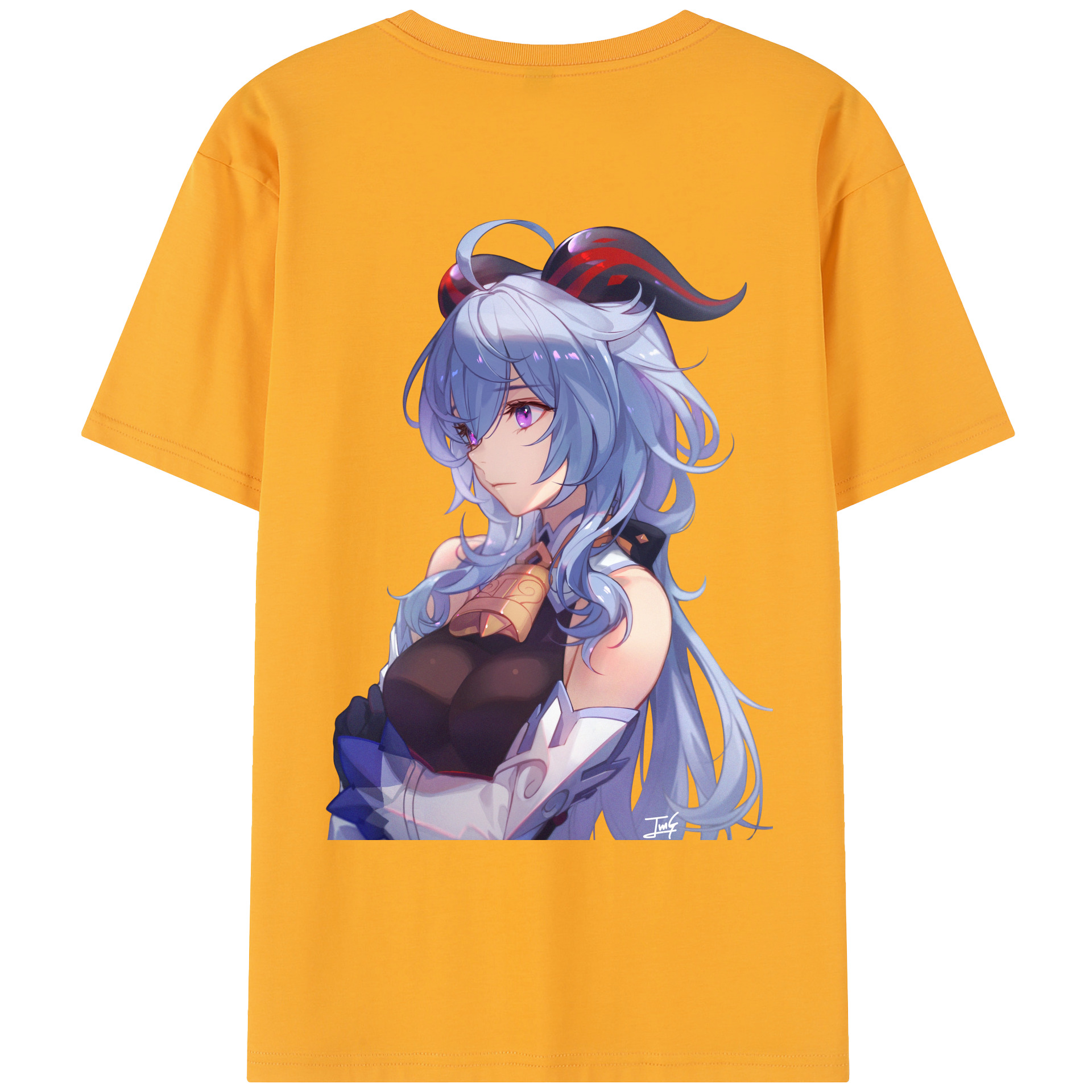 げんし神 甘雨 かんう genshin Ganyu レディース半袖Tシャツ(バックプリント)