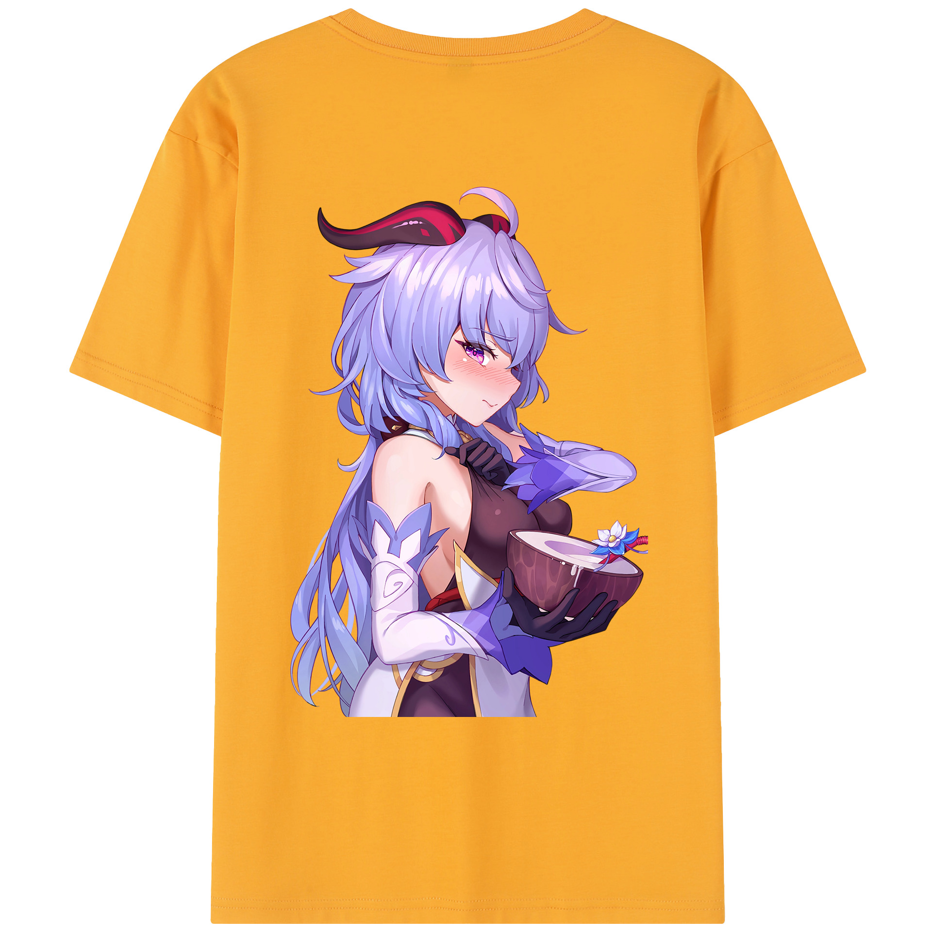 げんし神 甘雨 かんう genshin Ganyu レディース半袖Tシャツ(バックプリント)