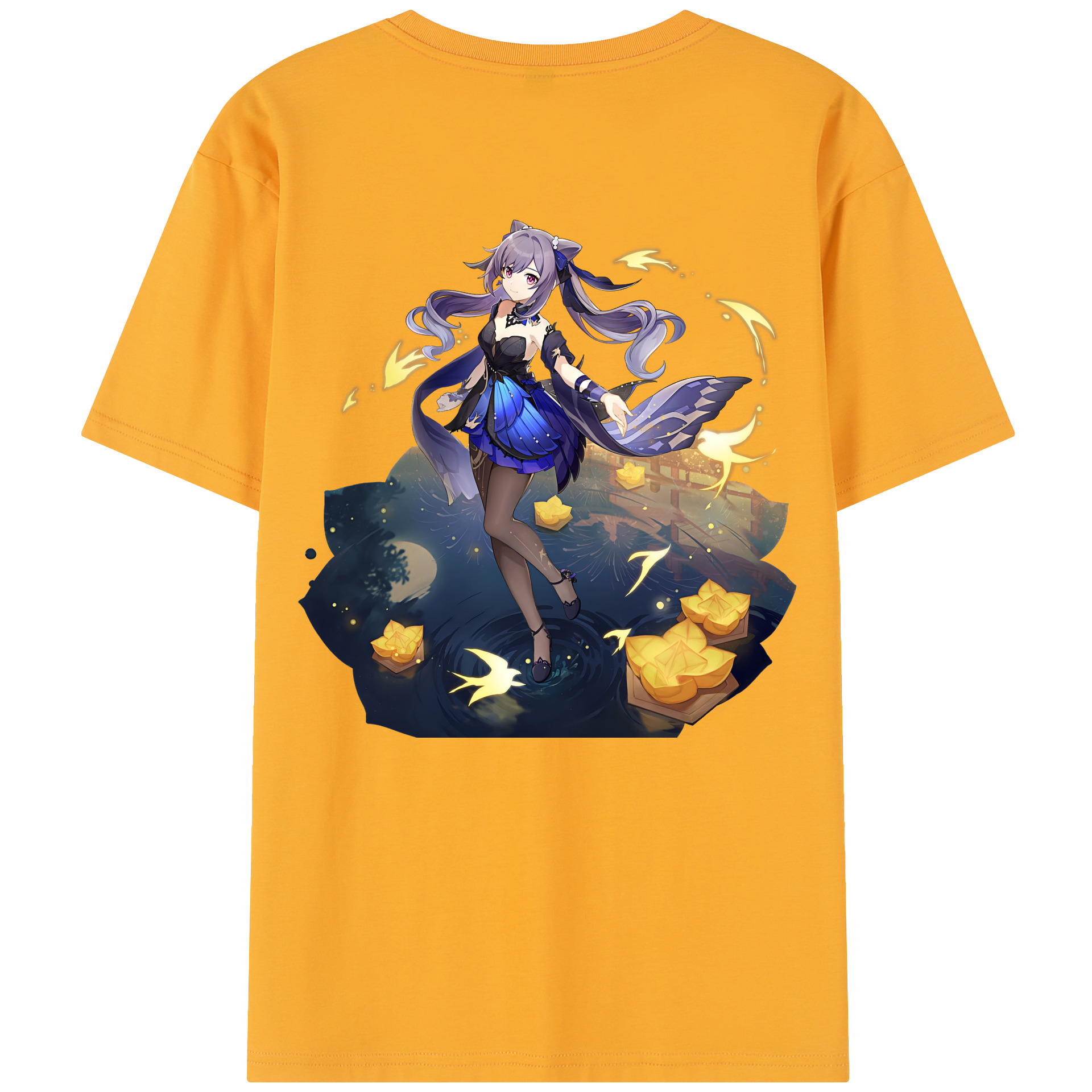 げんし神 刻晴 こくせい genshin Kokusei レディース半袖Tシャツ(バックプリント)
