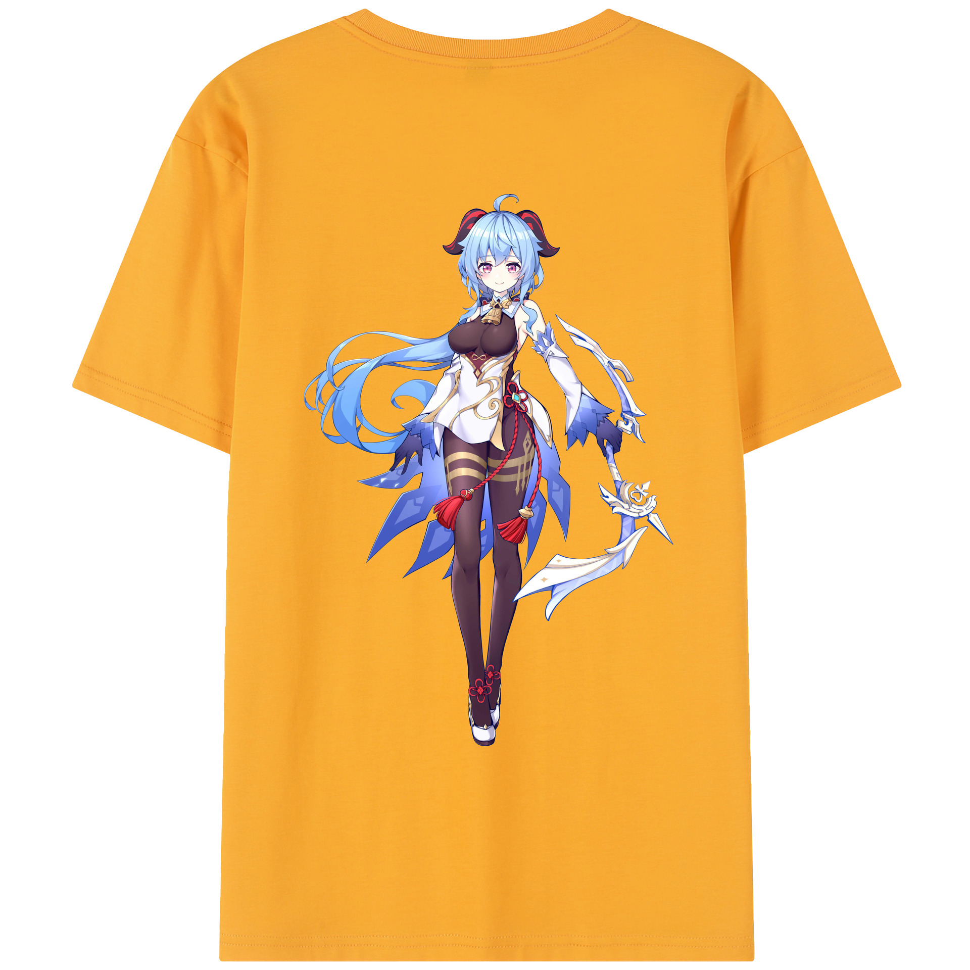げんし神 甘雨 かんう genshin Ganyu レディース半袖Tシャツ(バックプリント)