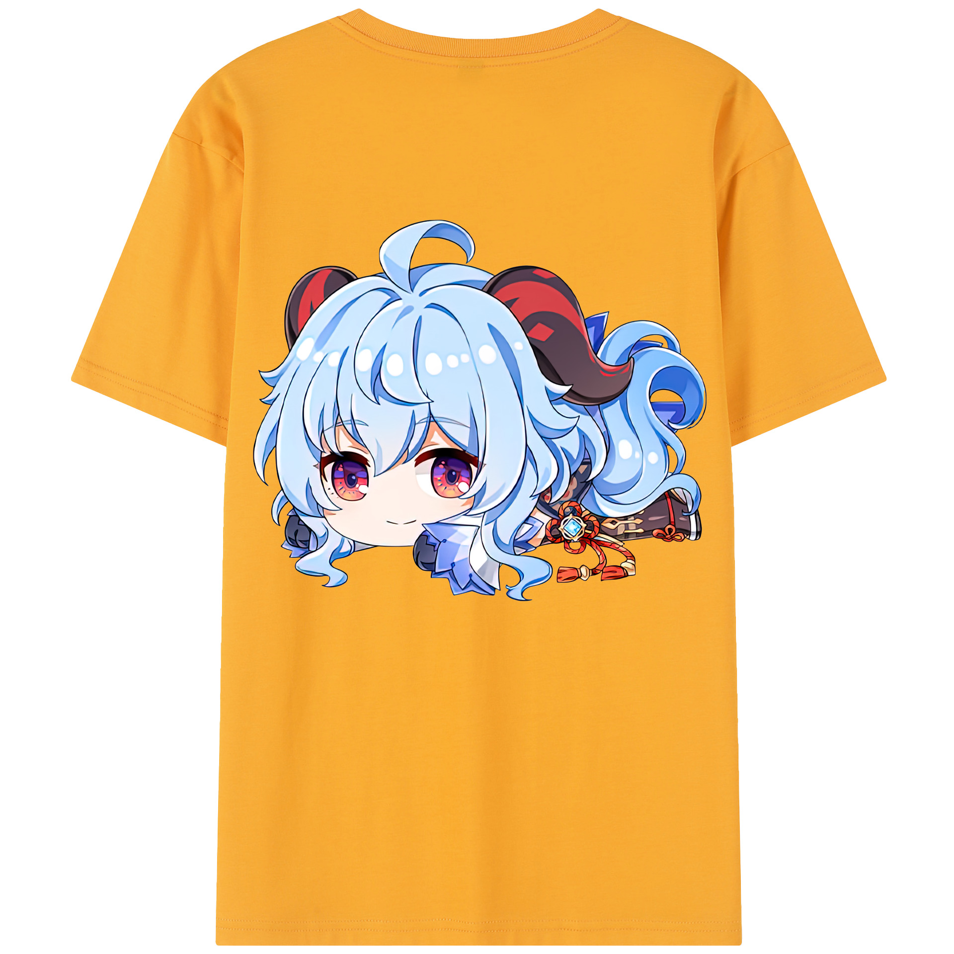 げんし神 甘雨 かんう genshin Ganyu レディース半袖Tシャツ(バックプリント)