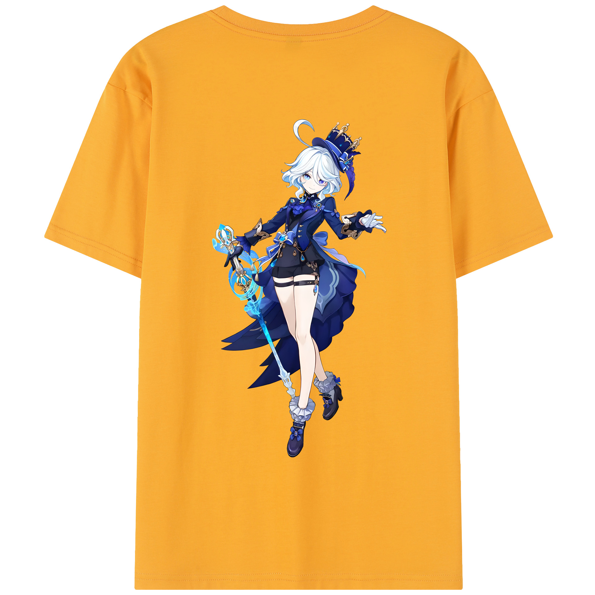 げんし神 フリーナ genshin Furina レディース半袖Tシャツ(バックプリント)