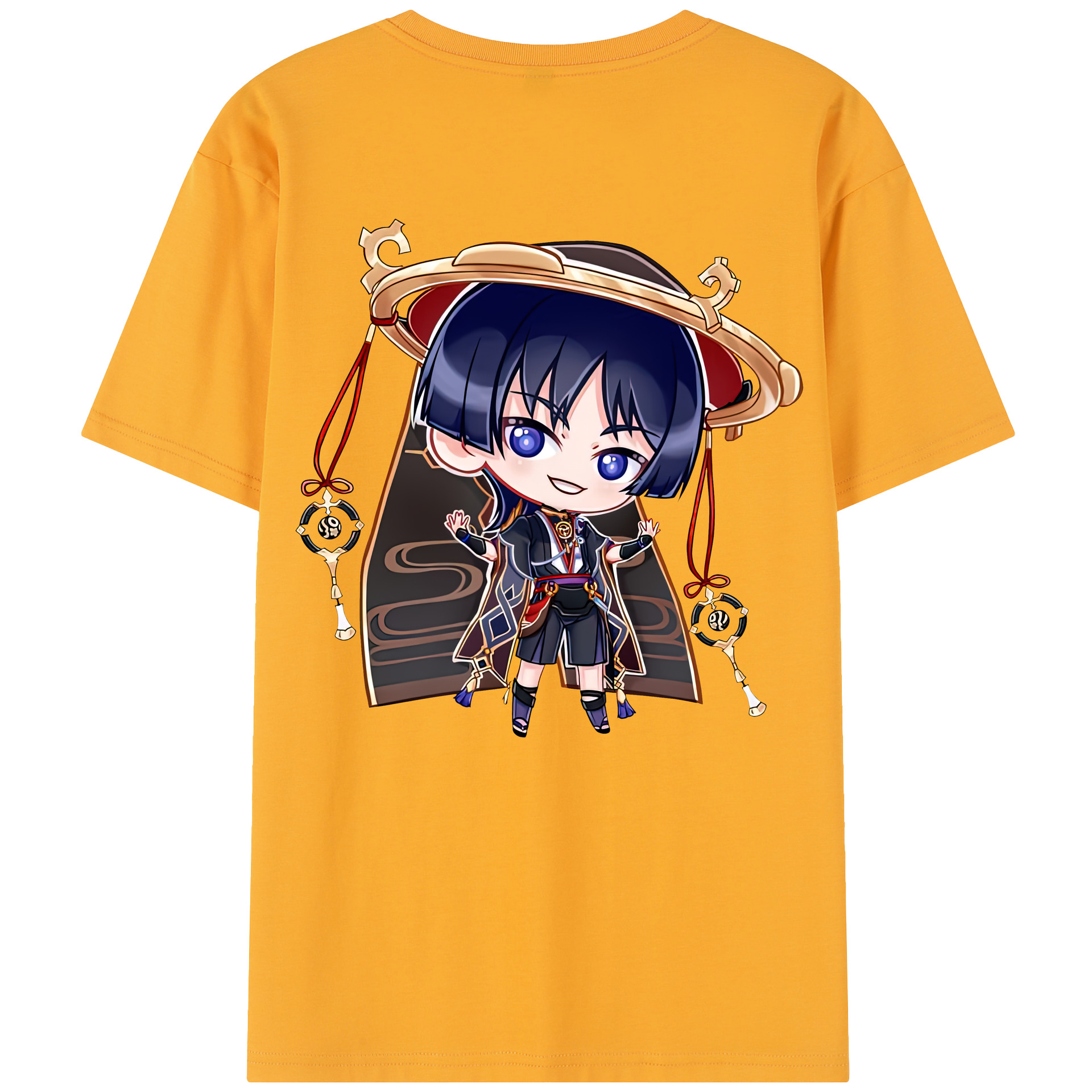 げんし神 さんペい genshin Sanpei レディース半袖Tシャツ(バックプリント)