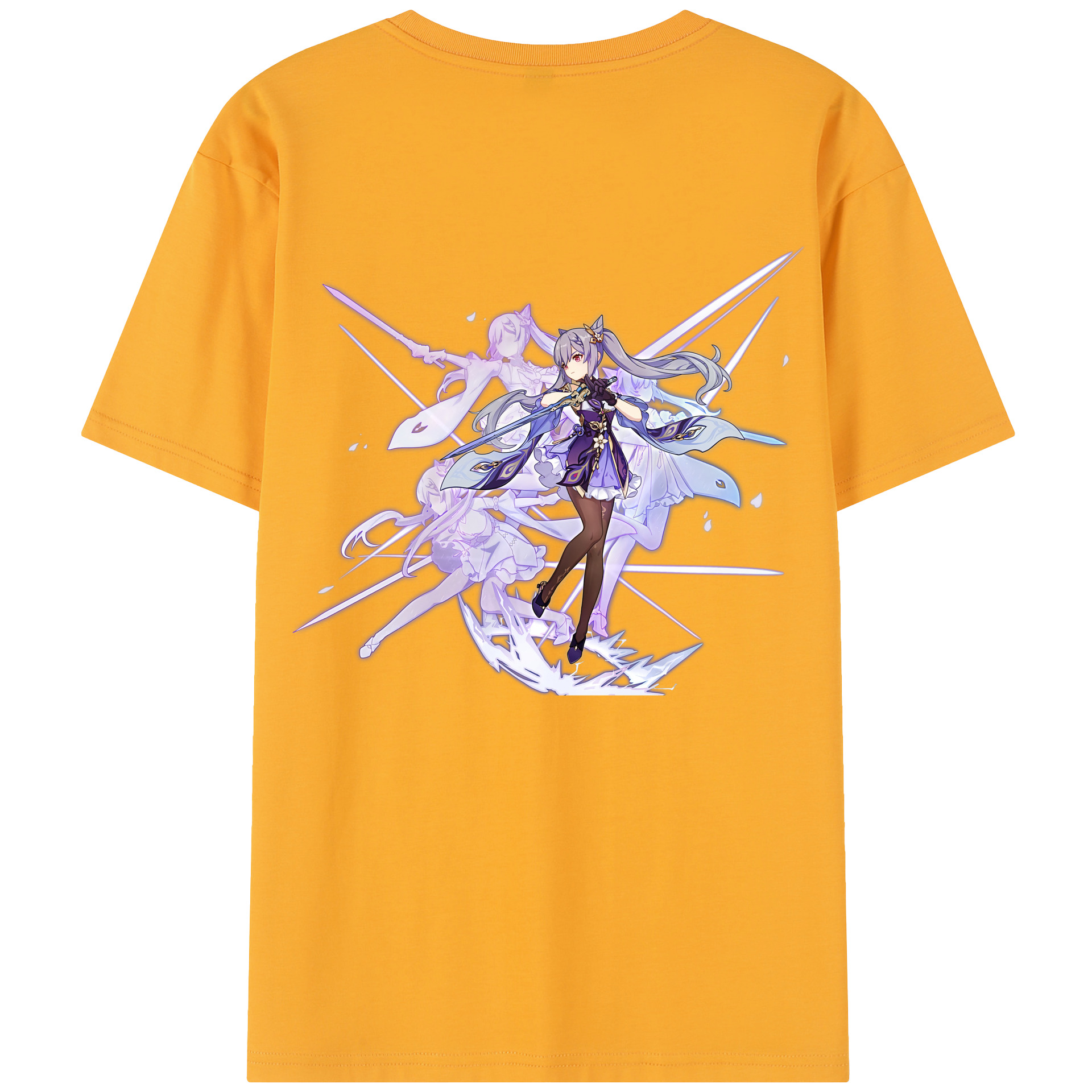 げんし神 刻晴 こくせい genshin Kokusei レディース半袖Tシャツ(バックプリント)