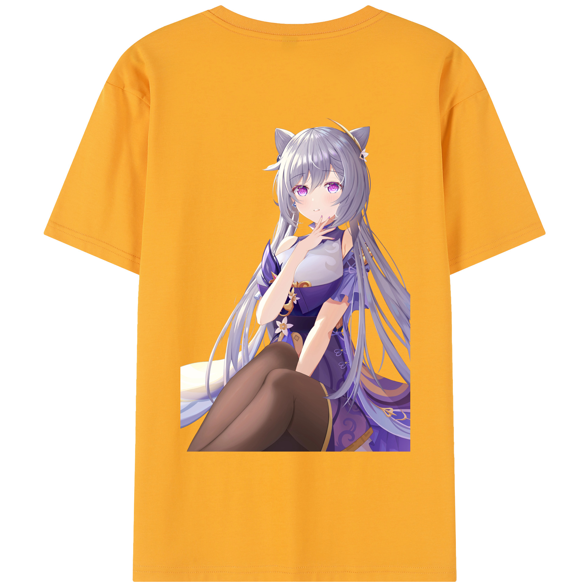 げんし神 刻晴 こくせい genshin Kokusei レディース半袖Tシャツ(バックプリント)