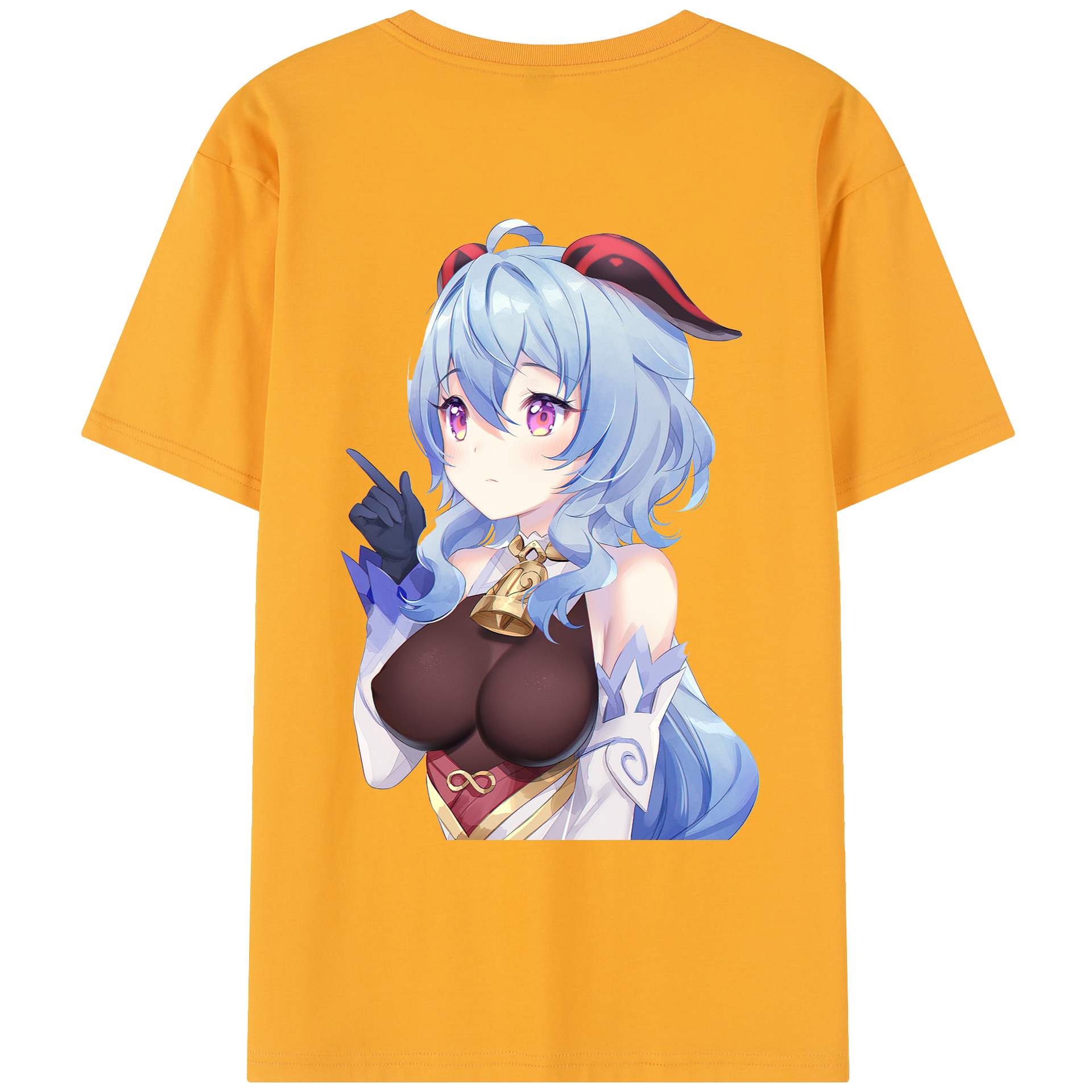 げんし神 甘雨 かんう genshin Ganyu レディース半袖Tシャツ(バックプリント)