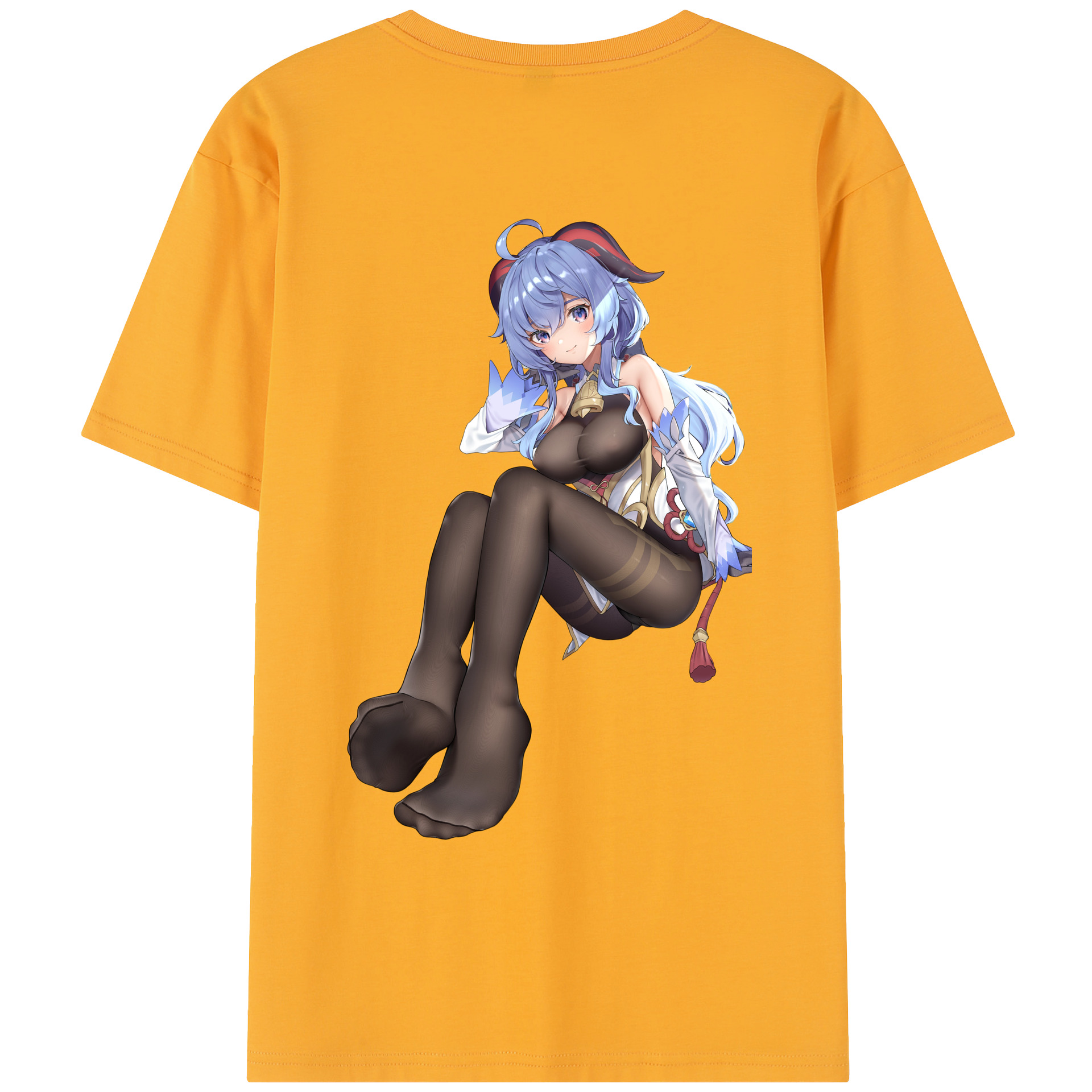 げんし神 甘雨 かんう genshin Ganyu レディース半袖Tシャツ(バックプリント)