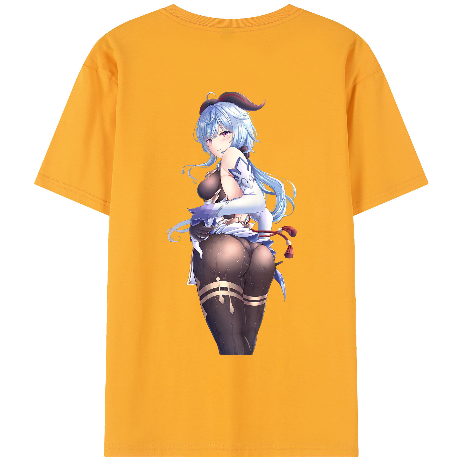 げんし神 甘雨 かんう genshin Ganyu レディース半袖Tシャツ(バックプリント)