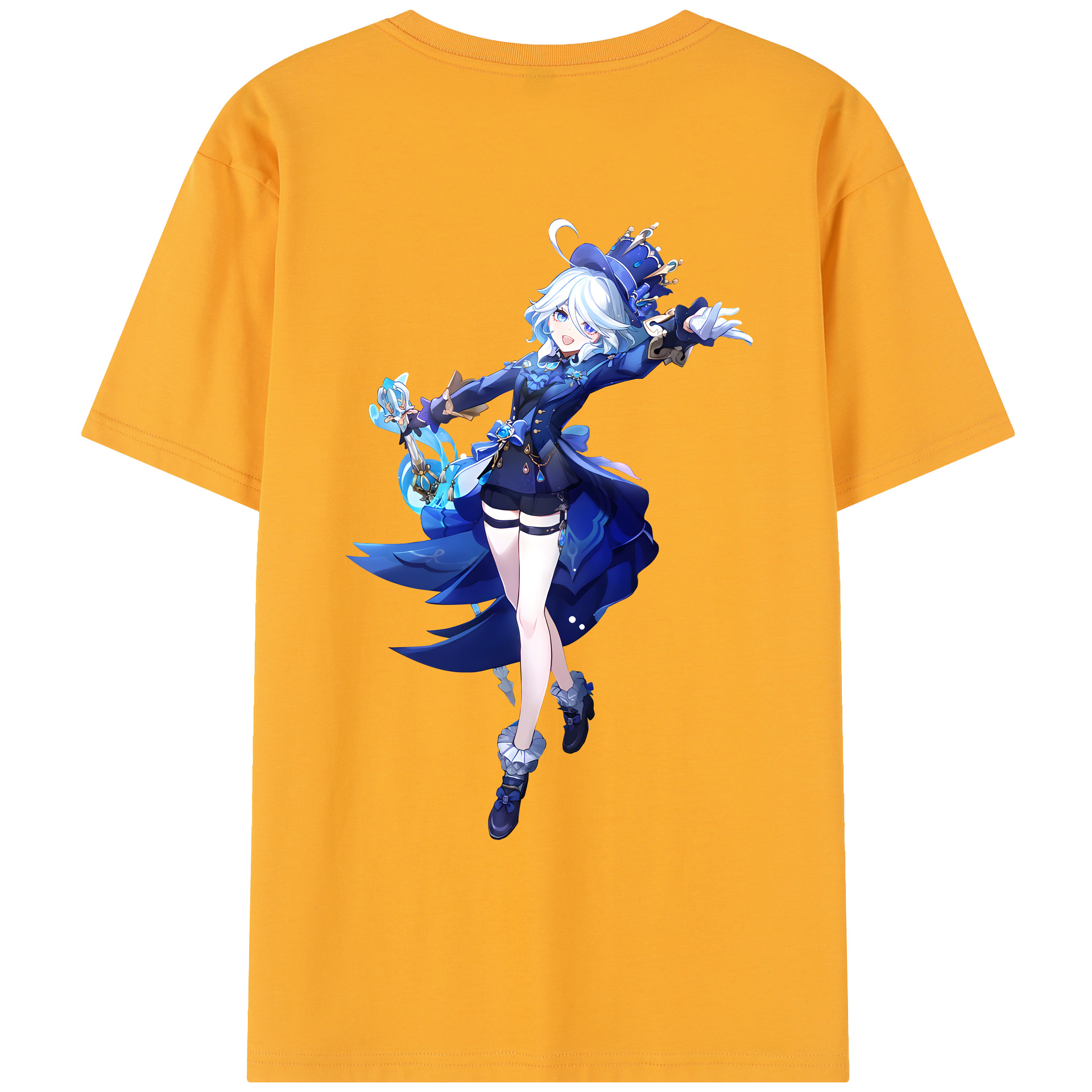 げんし神 フリーナ genshin Furina レディース半袖Tシャツ(バックプリント)