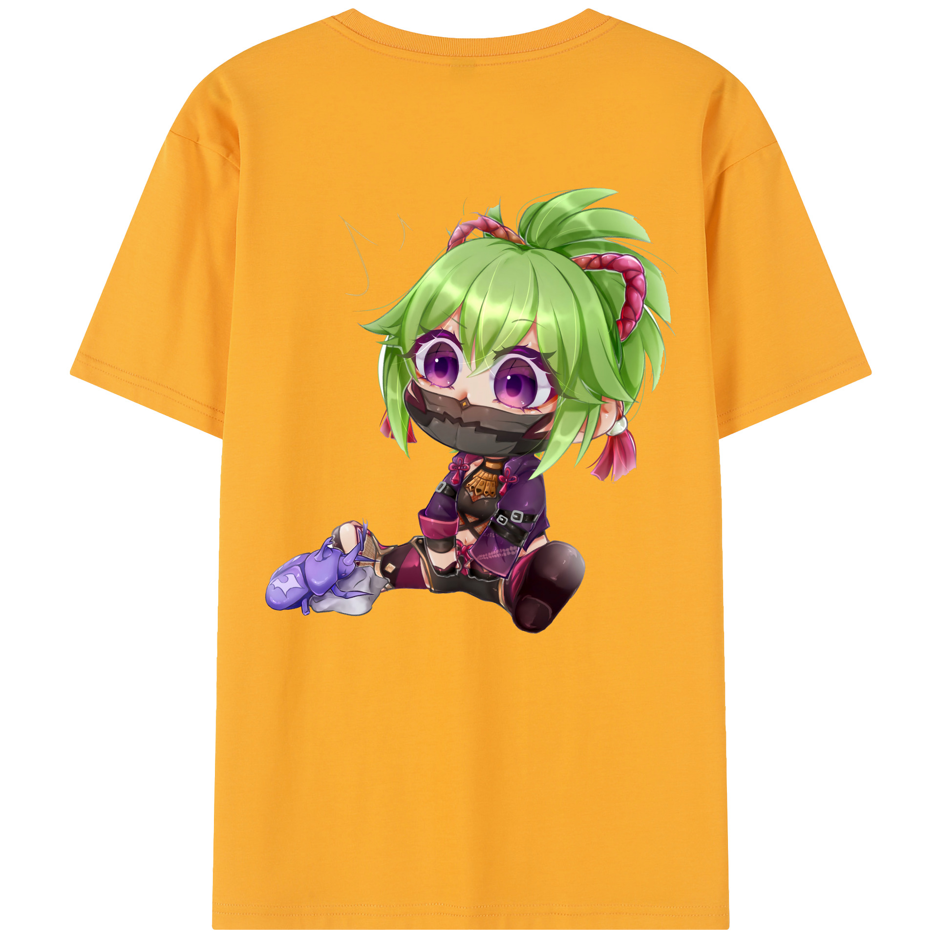 げんし神  久岐忍 くき しのぶ genshin Kuki Shinobu レディース半袖Tシャツ(バックプリント)