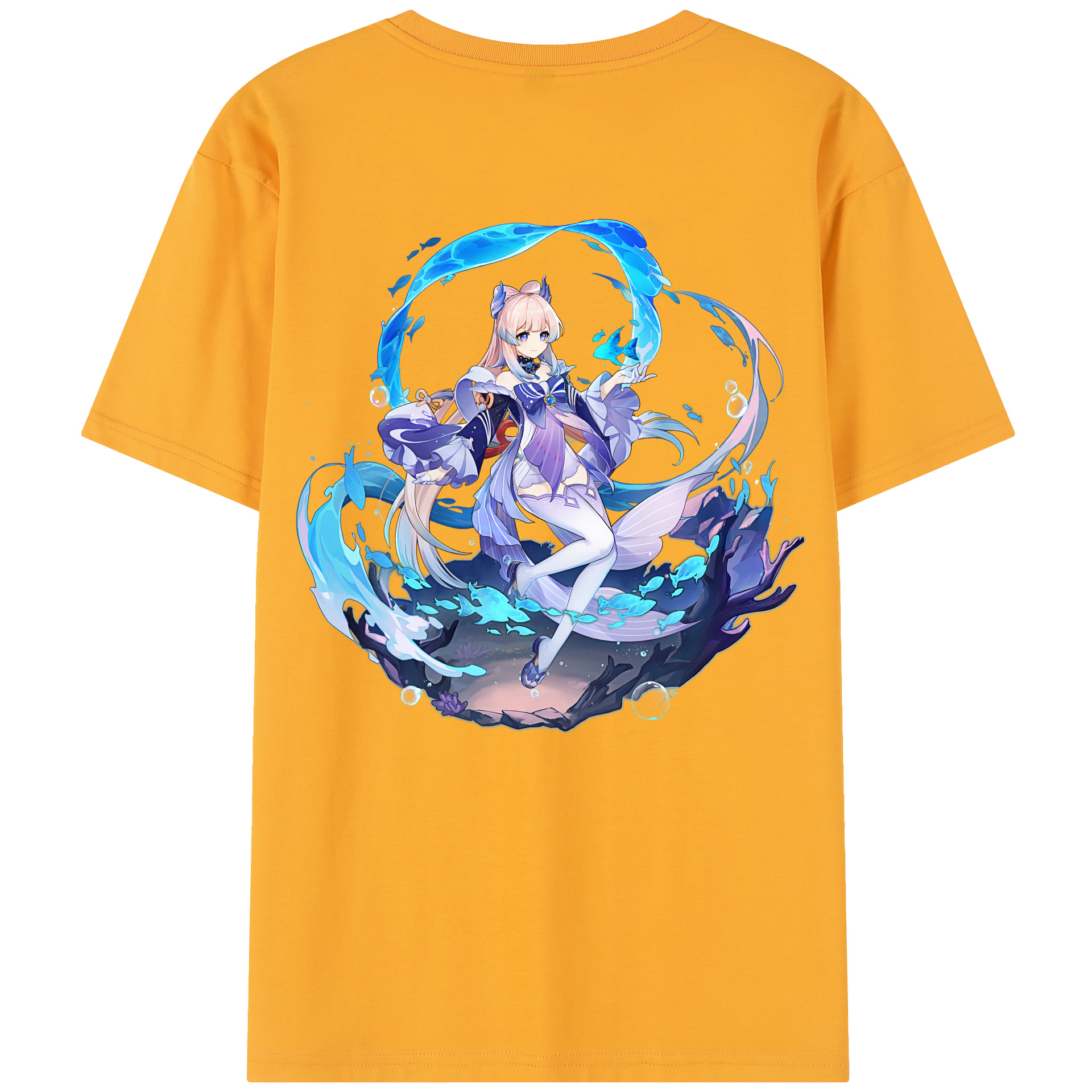 げんし神 珊瑚宮心海 サンゴノミヤ・ココミ genshin Sangonomiya Kokomi レディース半袖Tシャツ(バックプリント)
